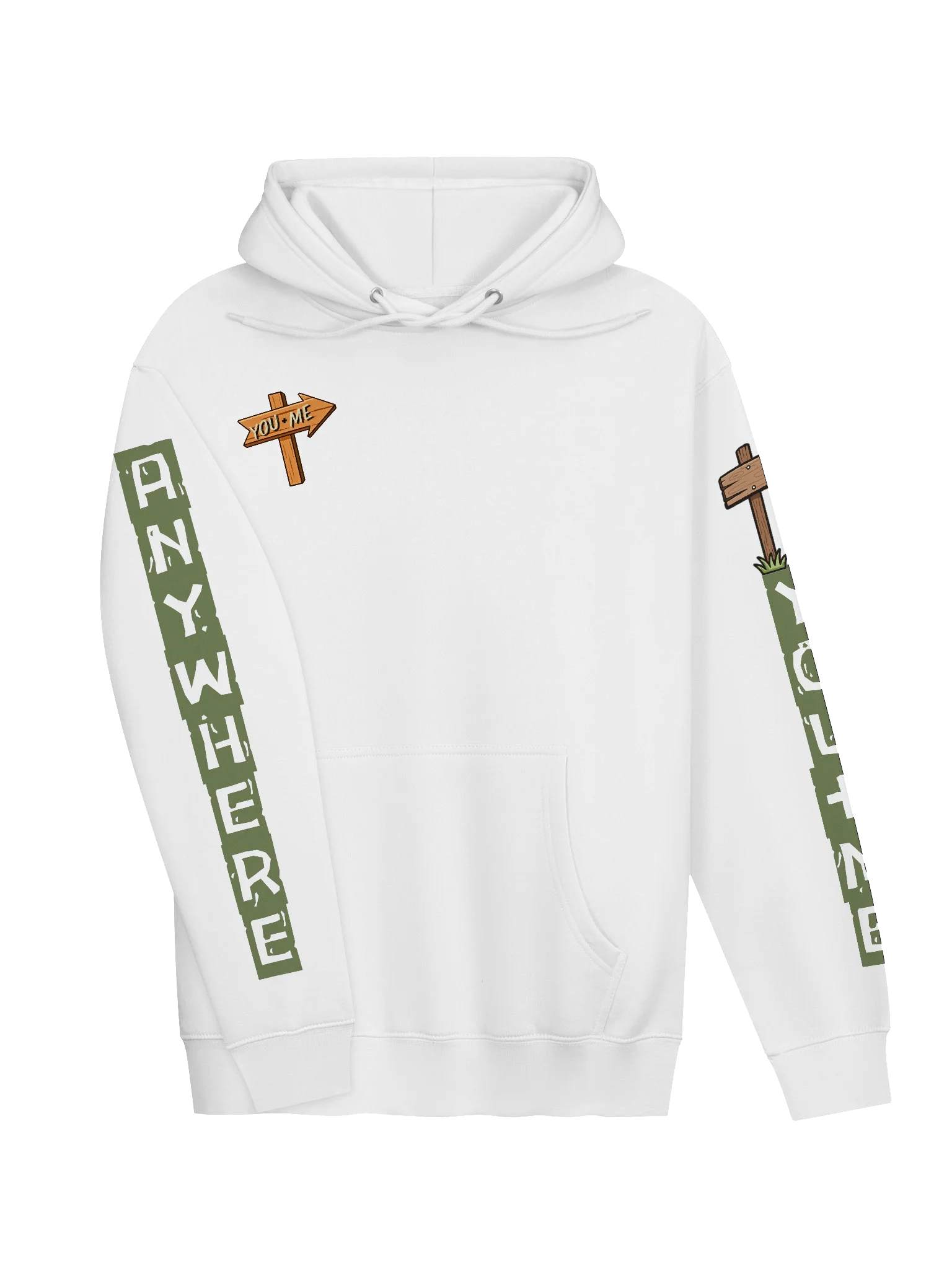 You + Me Anywhere – Northwoods Trail Sign Hoodie product image (12)