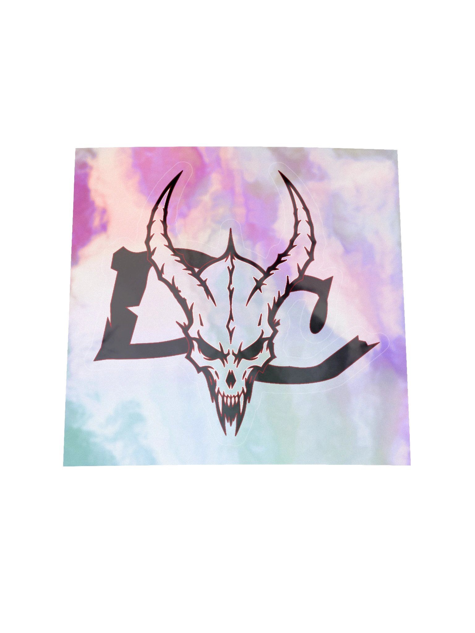Diabolic Horned Skull Holographic Sticker Sheet product image (3)