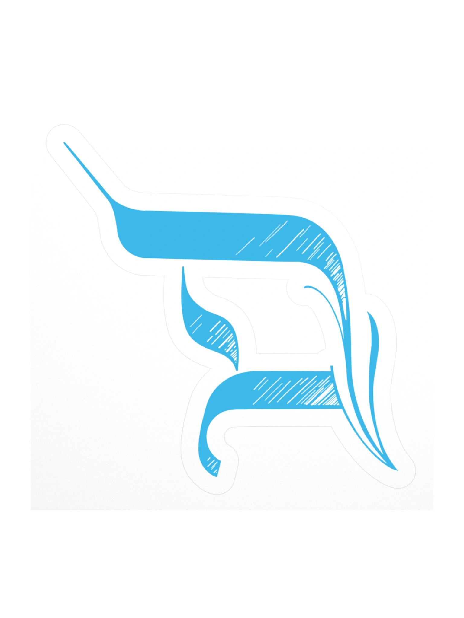 Big D blue sticker product image (1)