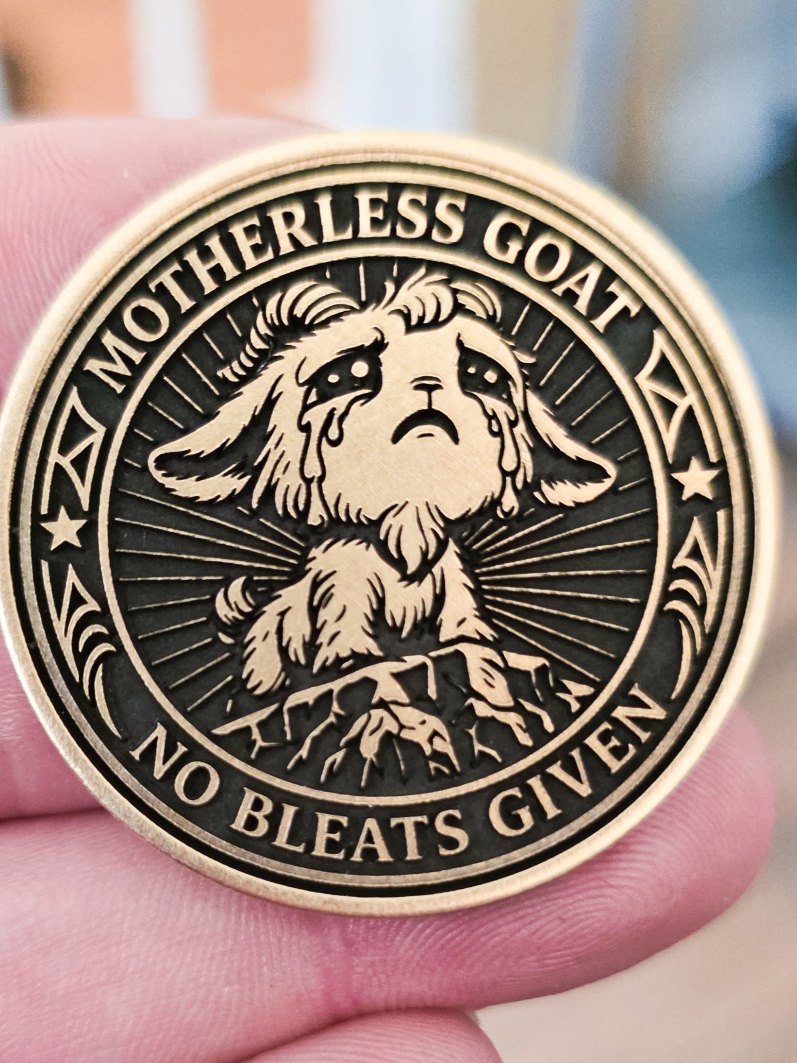 Motherless Goat Solid Brass Coin Magnet product image (1)