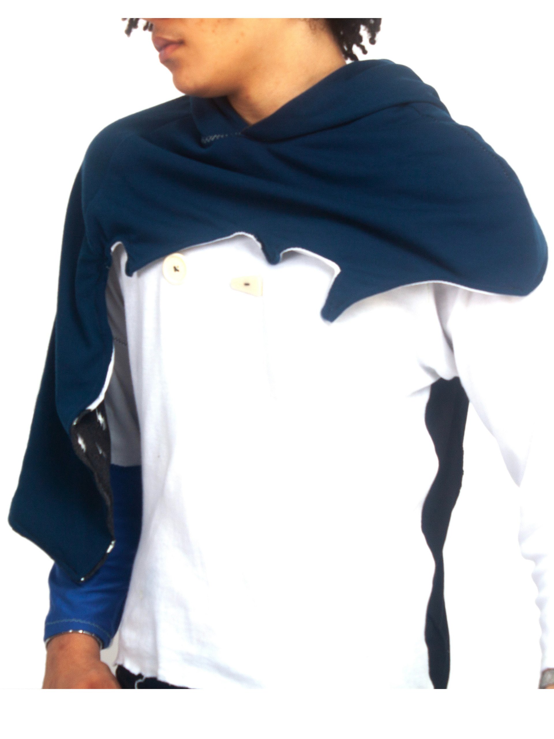 CAPE SIDE HOODIE - BLUE product image (2)