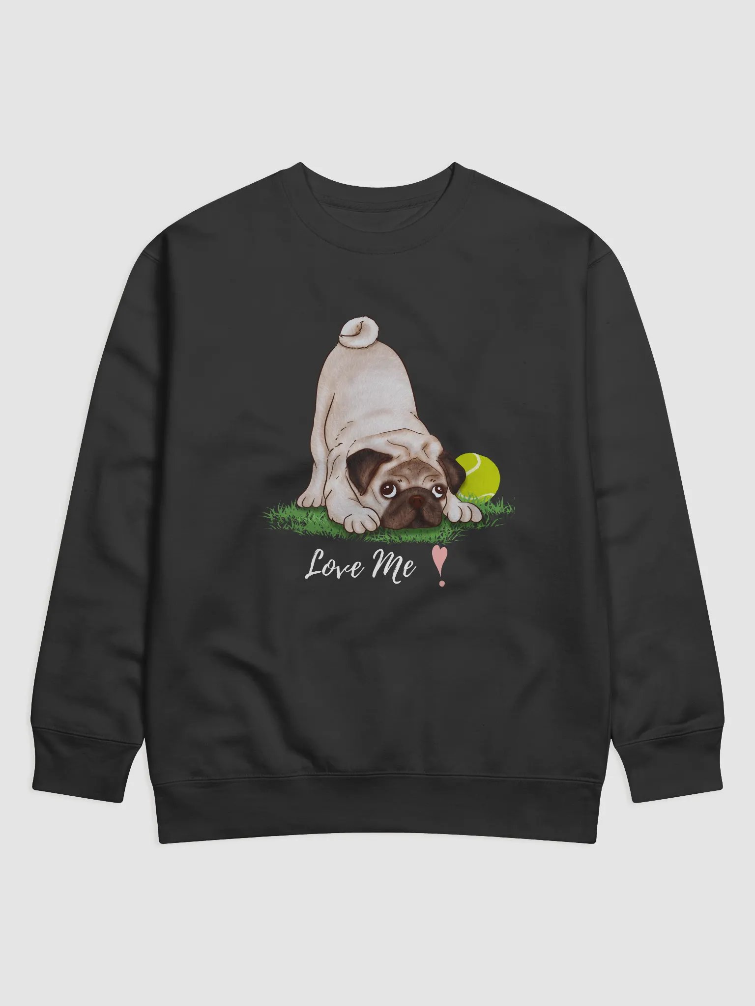 Playful Pug Cotton Sweatshirt product image (1)