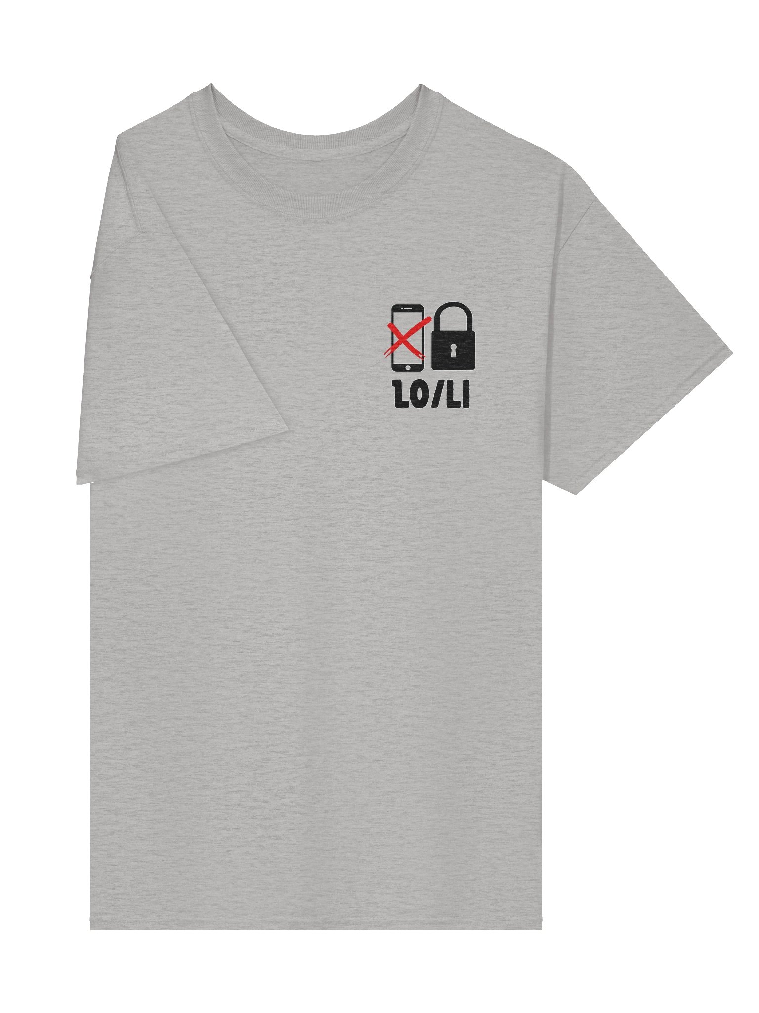 Log Off Lock In T Shirt Black Letters product image (4)