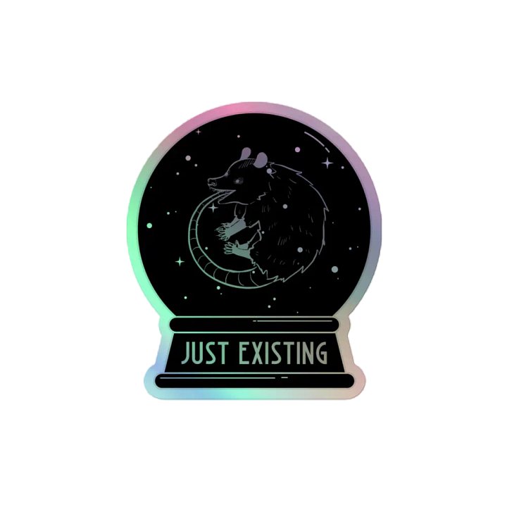 Just Existing holographic stickers product image (2)
