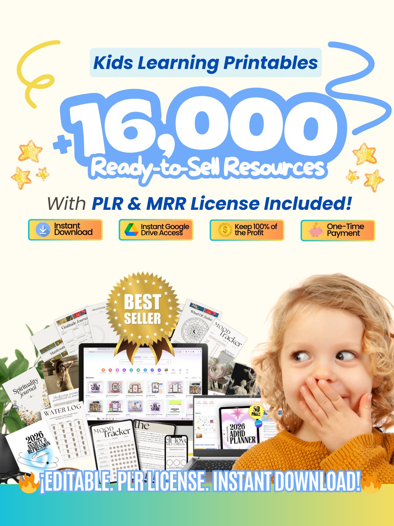 16,000+ Learning Resources for Preschool & Kindergarten | MRR PLR Bundle product image (1)