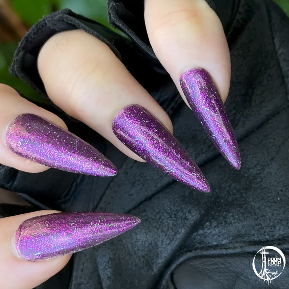 THE INTRUDER - Bruised Fuchsia Glitter Nail Polish product image (9)