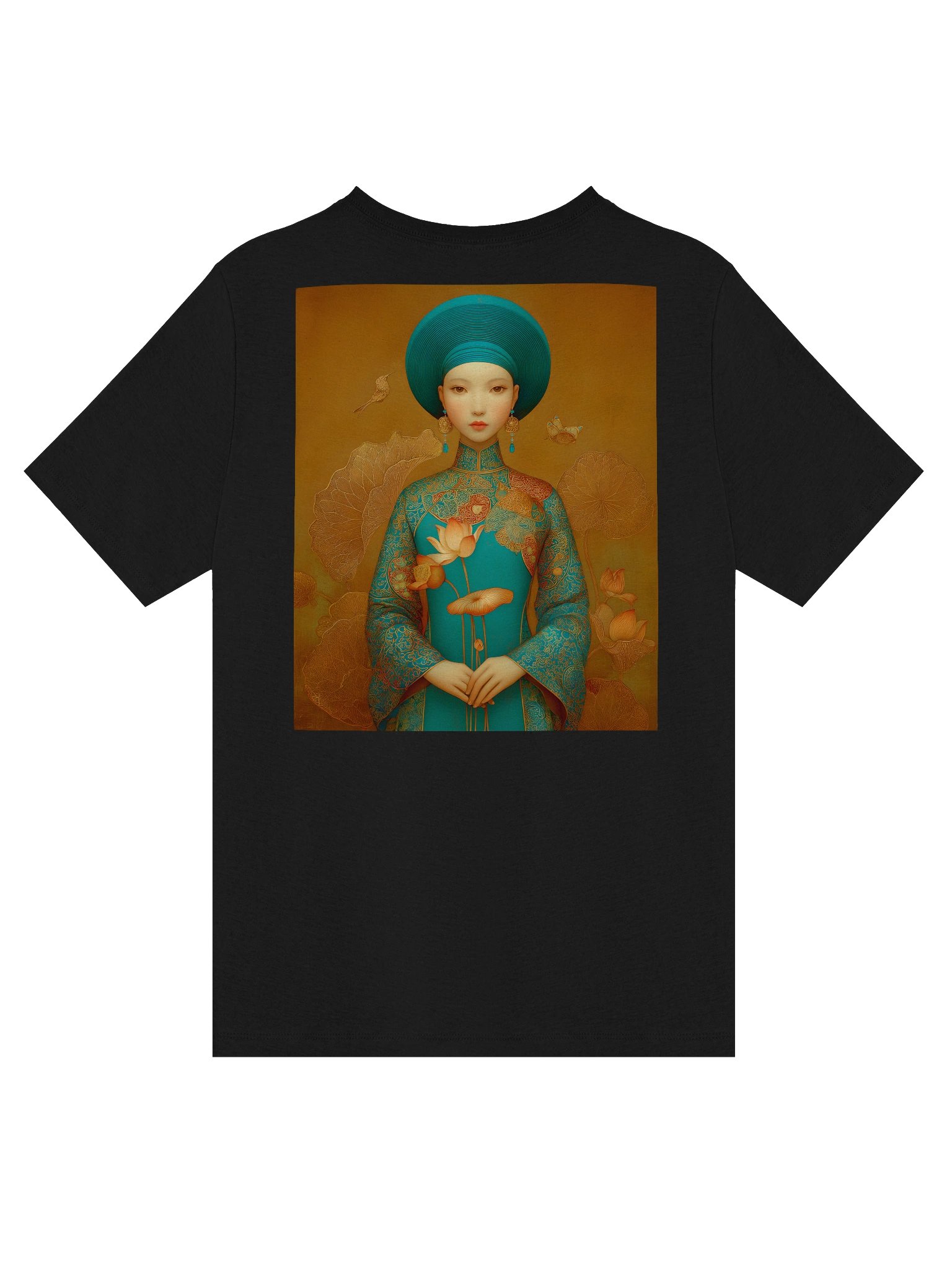Teal Muse Portrait V-Neck Tee product image (4)