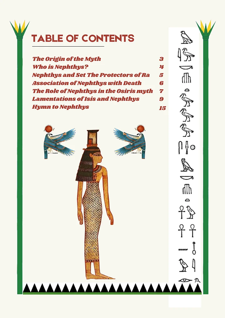 Nephthys in Ancient Egyptian Art and Mythology - Printable Booklet product image (2)