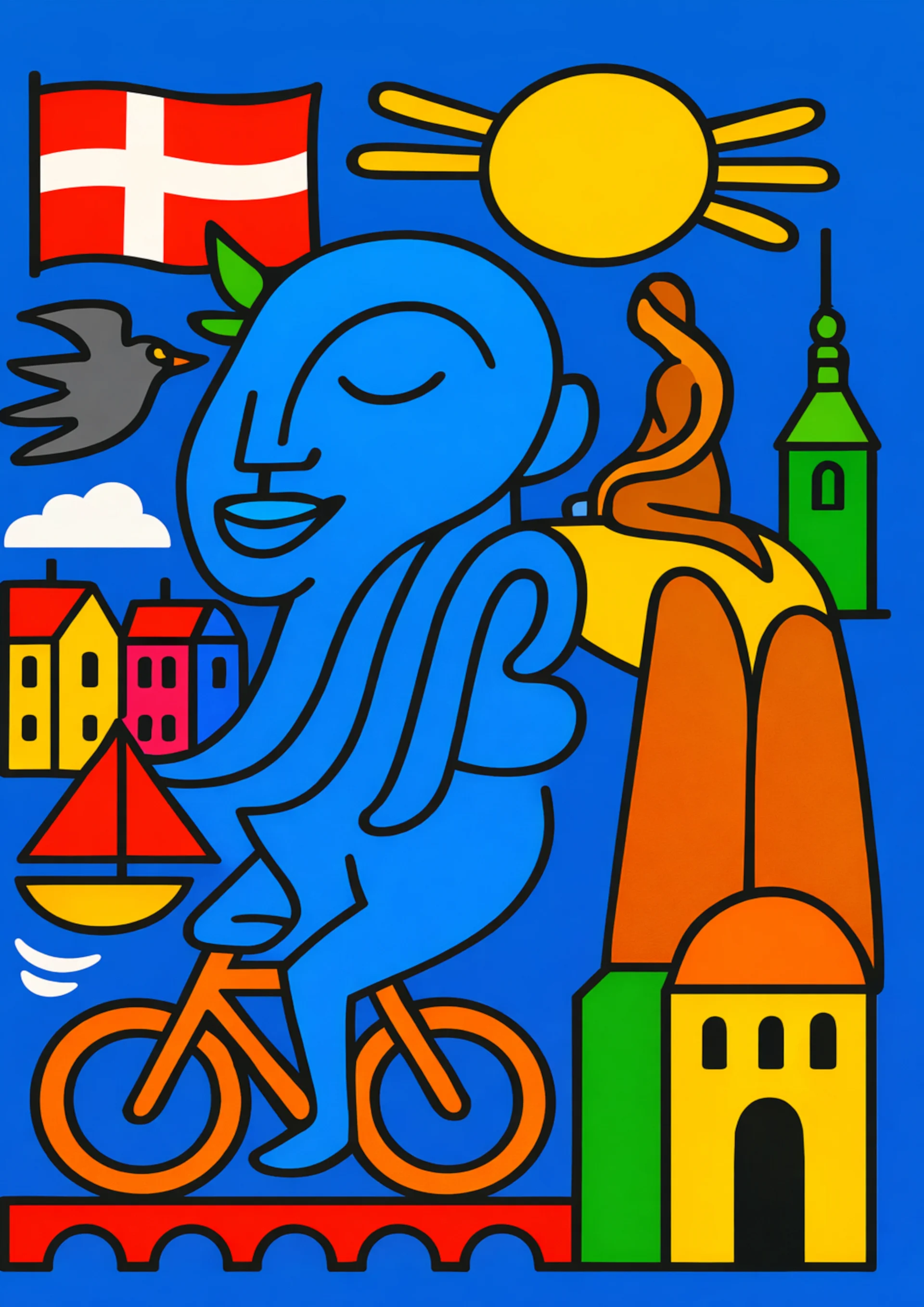 “Discover Denmark” Poster (3) – Scandinavian Wall Art Printable (A4 & US Letter PDF) product image (2)