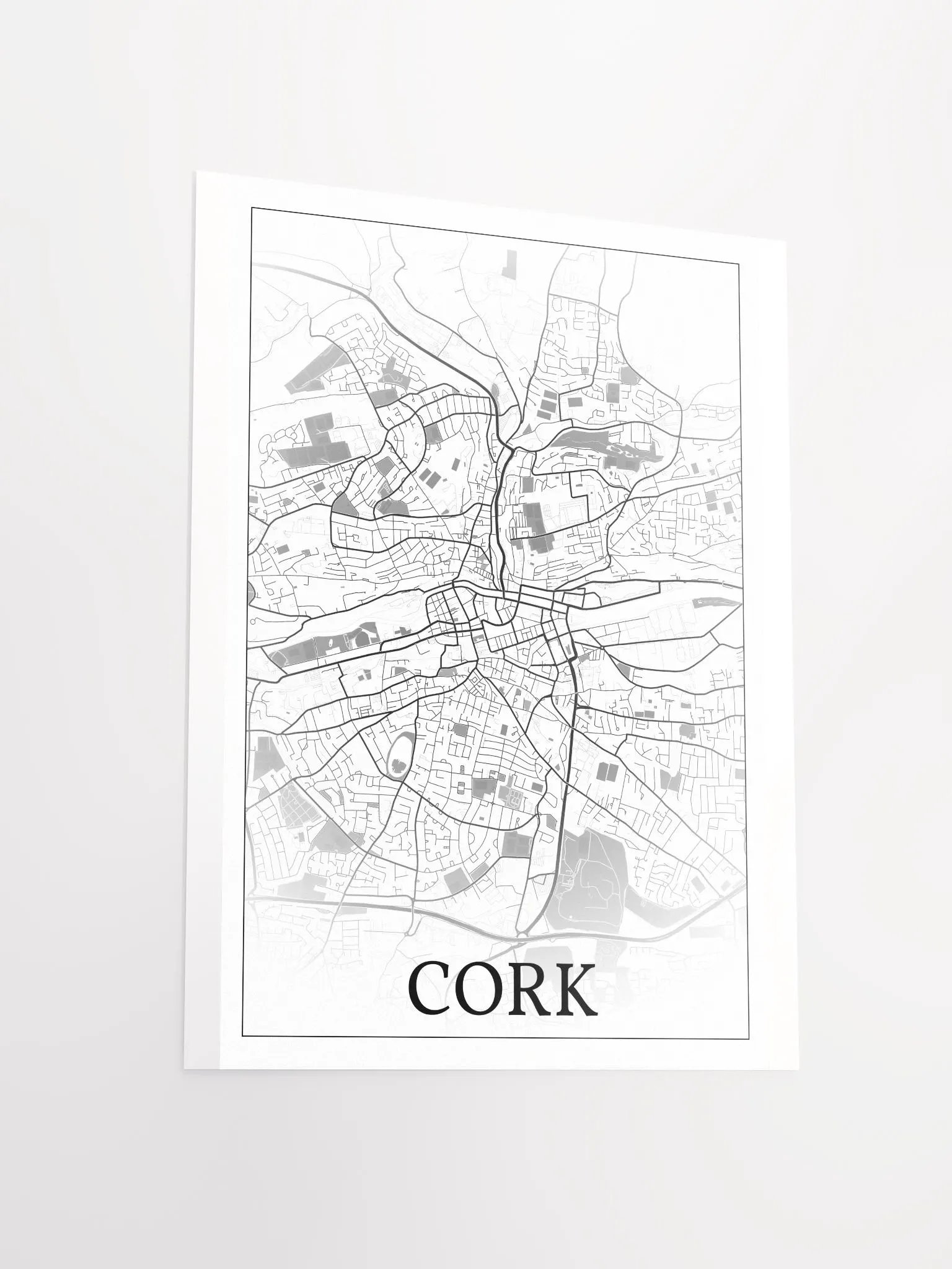 Cork, Éire, city map print product image (15)