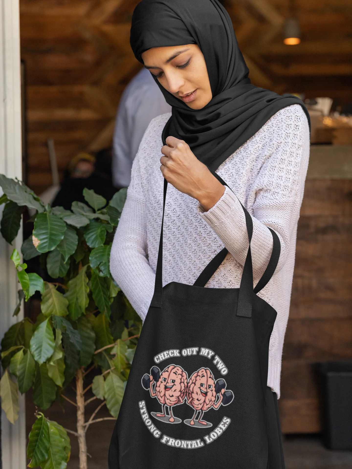 Two Strong Frontal Lobes Tote Bag - Canvas Grocery Bag product image (1)
