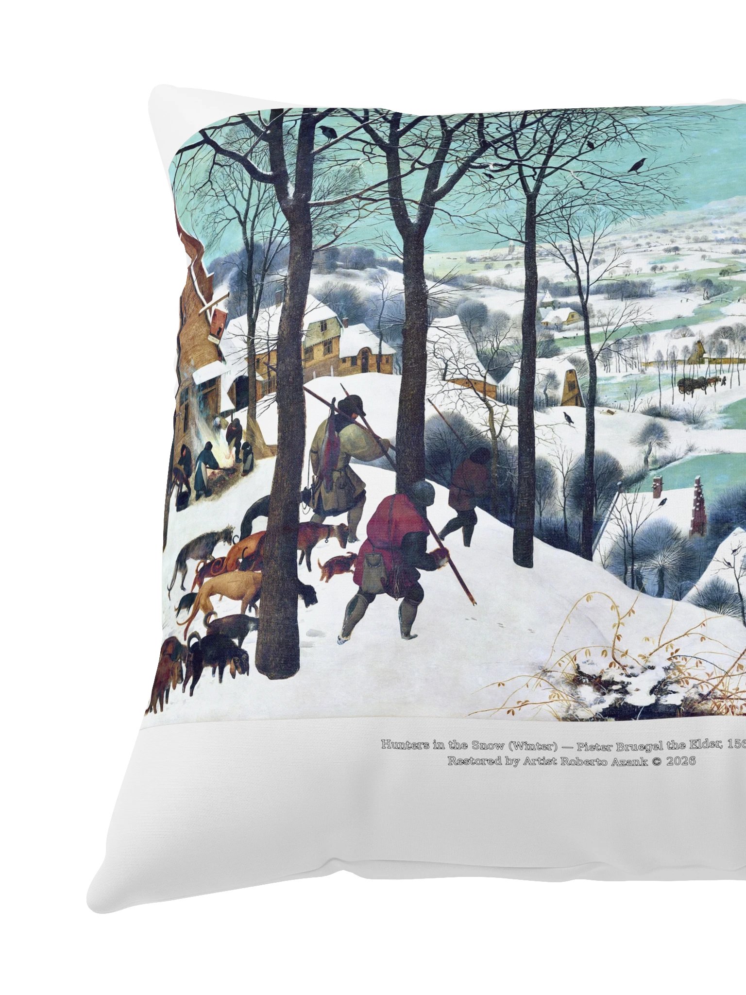 Hunters in the Snow (Winter) — Pillow product image (3)