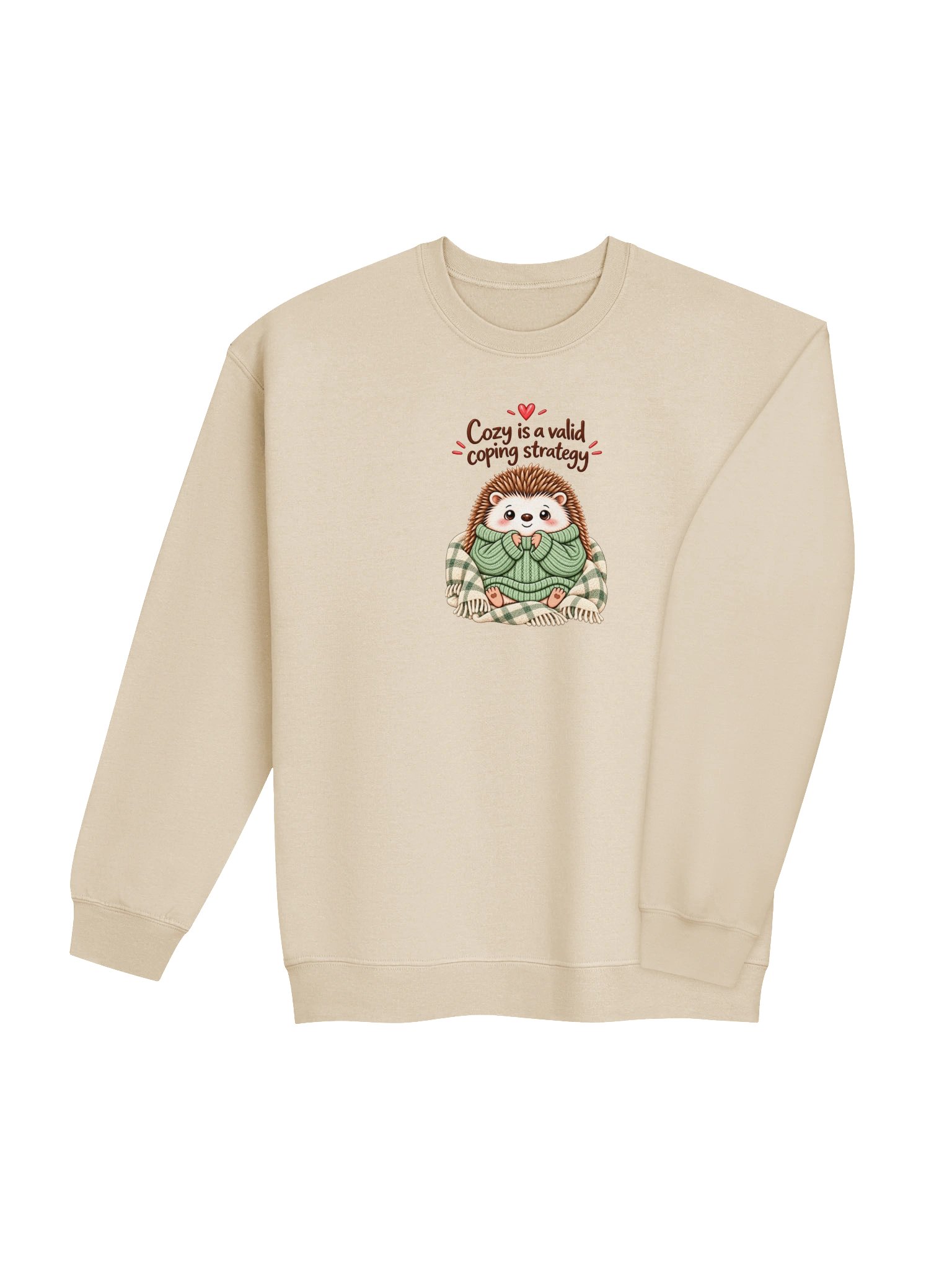 Cozy Is a Valid Coping Strategy — Hedgehog Sweatshirt product image (7)