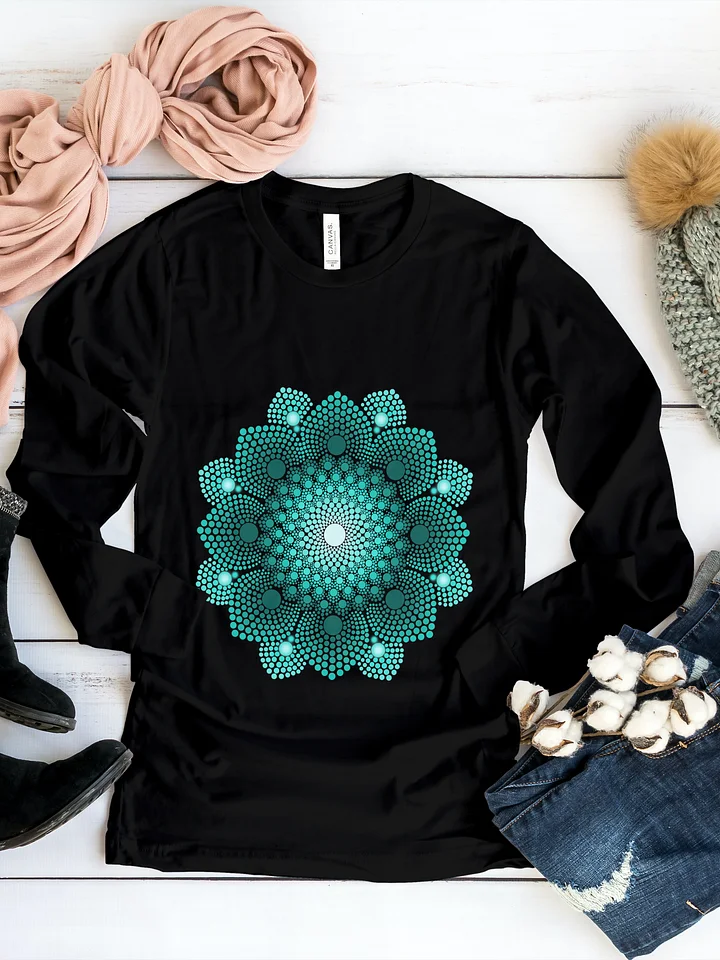 Turquoise Dot Mandala Women's Long Sleeve T-Shirt product image (1)