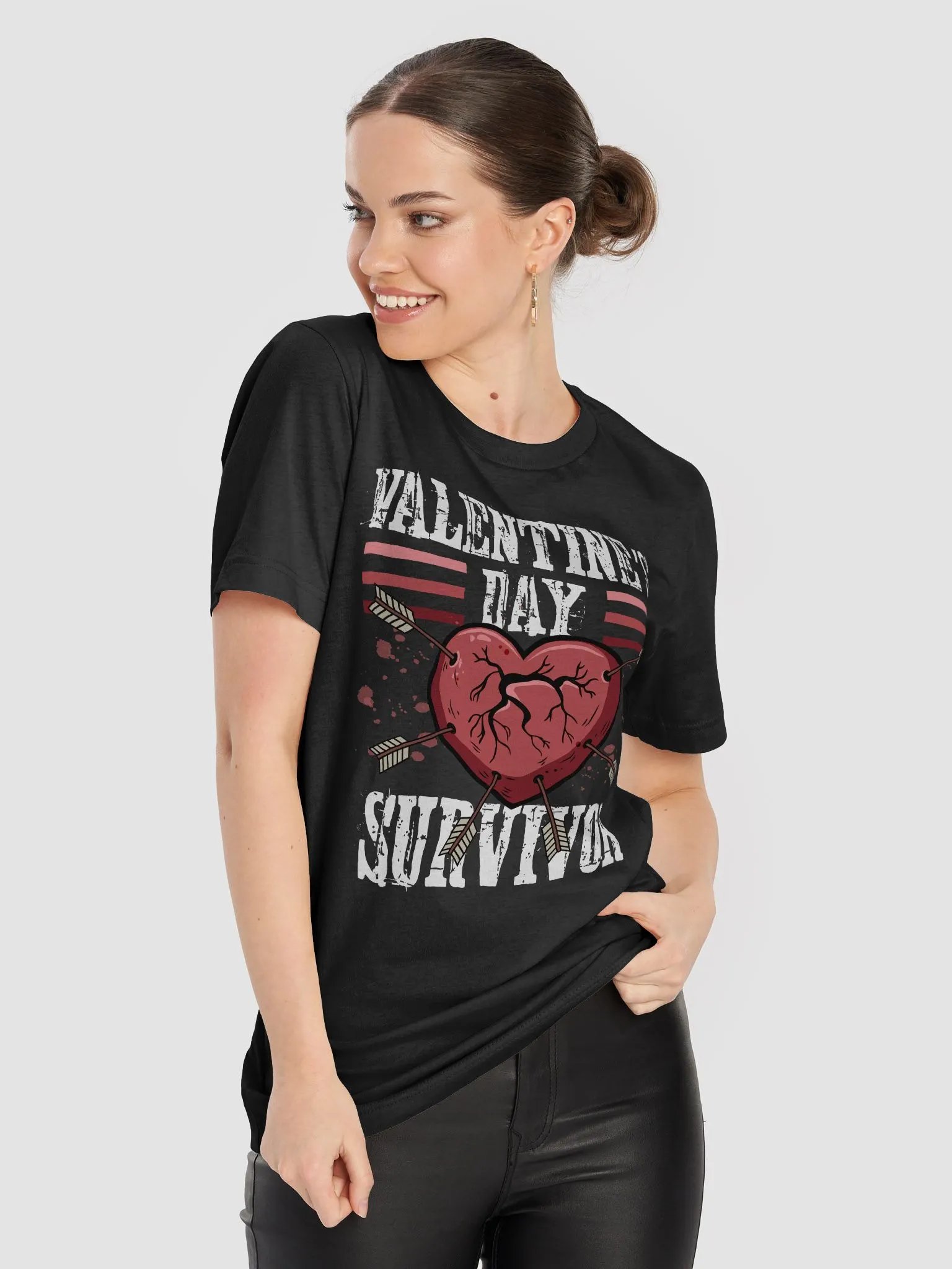 Valentine’s Day Survivor T-Shirt – Anti-love & Grunge Design product image (4)