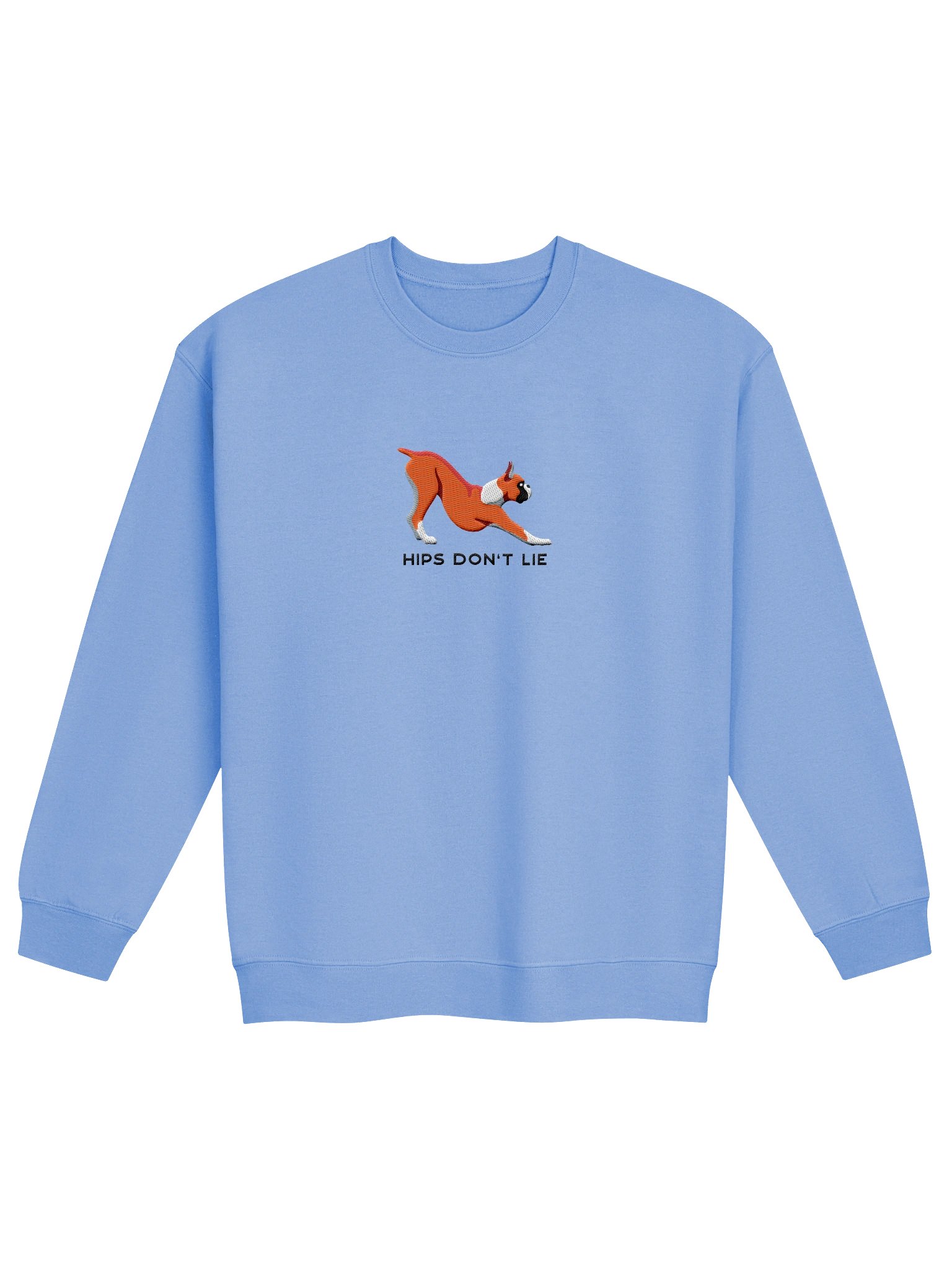 Hips Don't Lie Sweatshirt (Embroidered) of a Boxer(Red, Cropped Ears) product image (4)