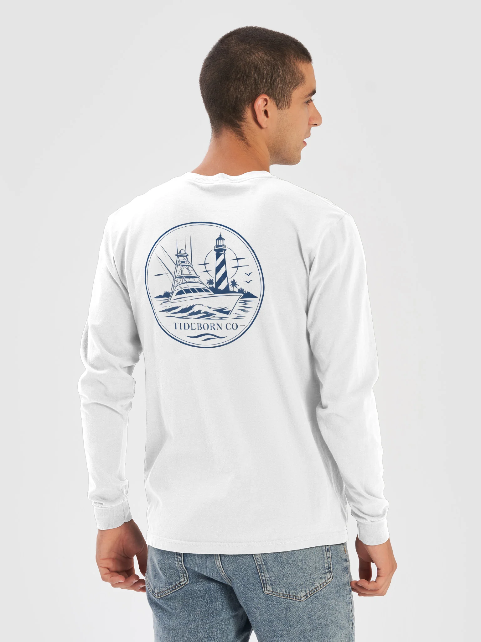 White Tideborn Long Sleeve Shirt product image (6)