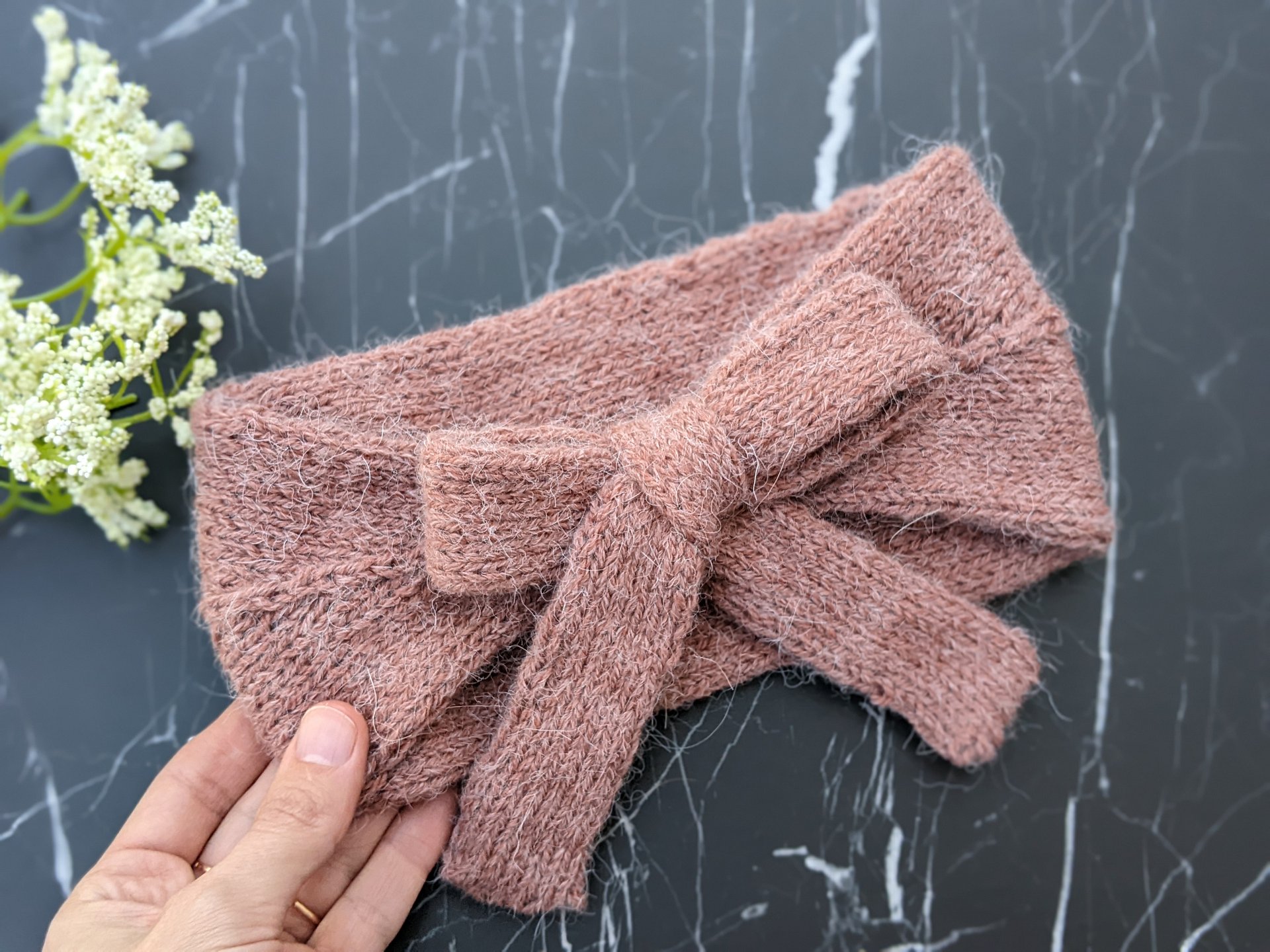 Knit Headband with Ties Pattern product image (12)