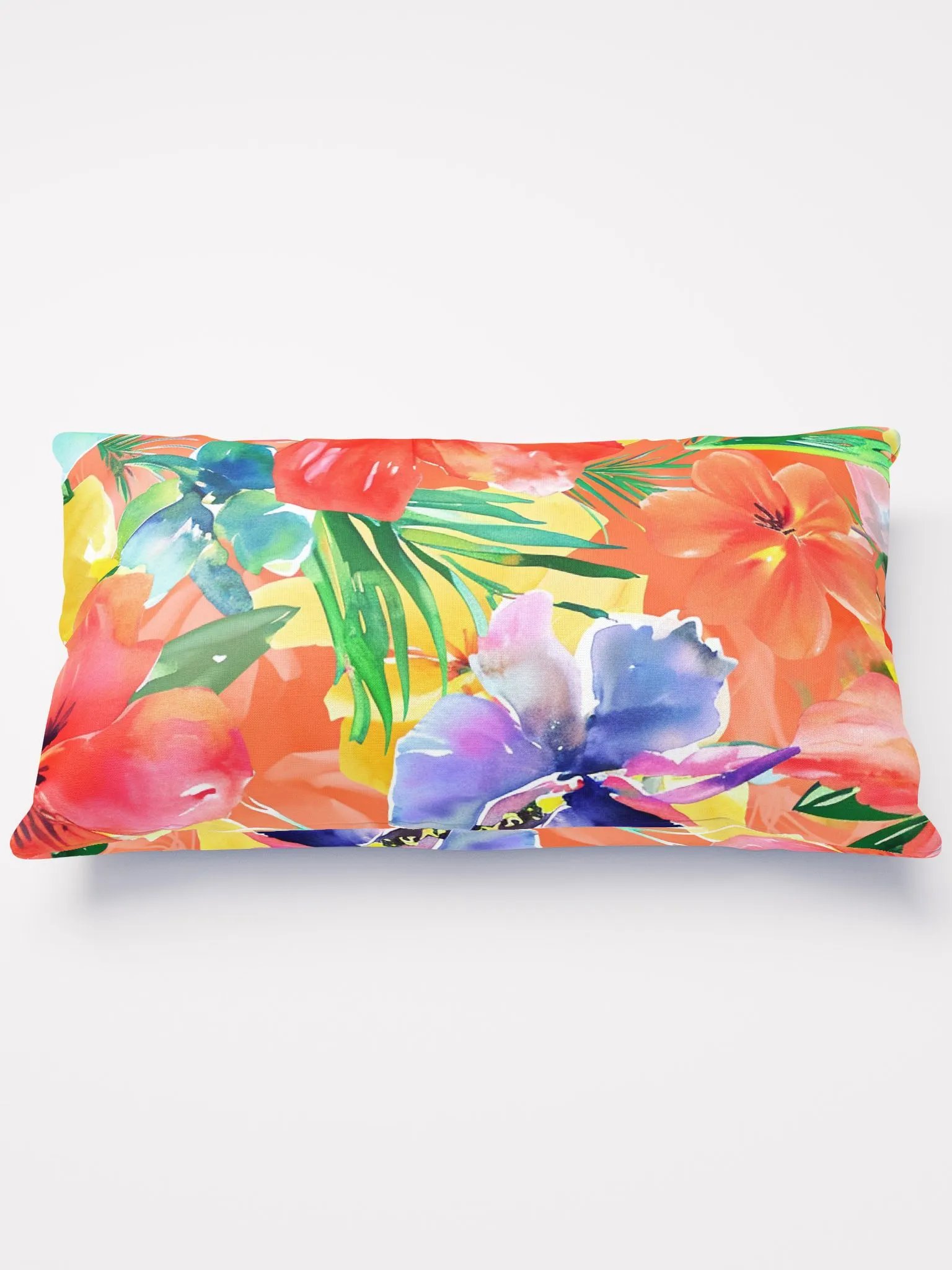 Throw Pillow - Tropical Floral Orange product image (1)