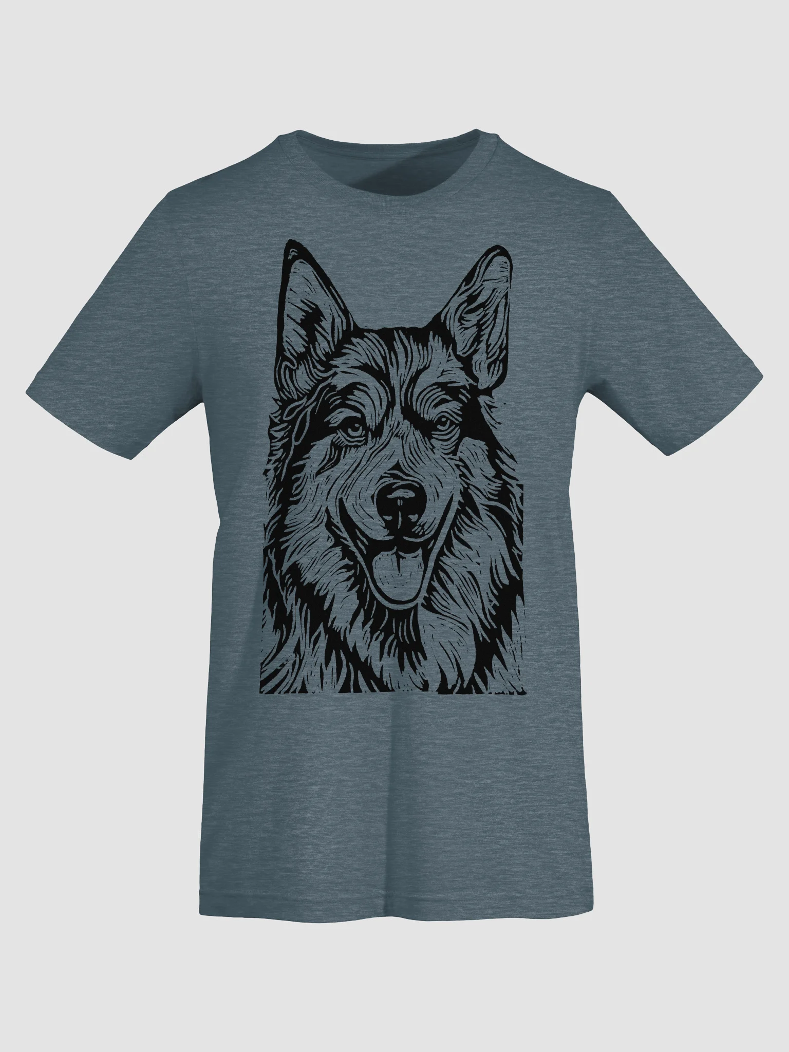 Smiling Pup Line Drawing T-Shirt product image (15)