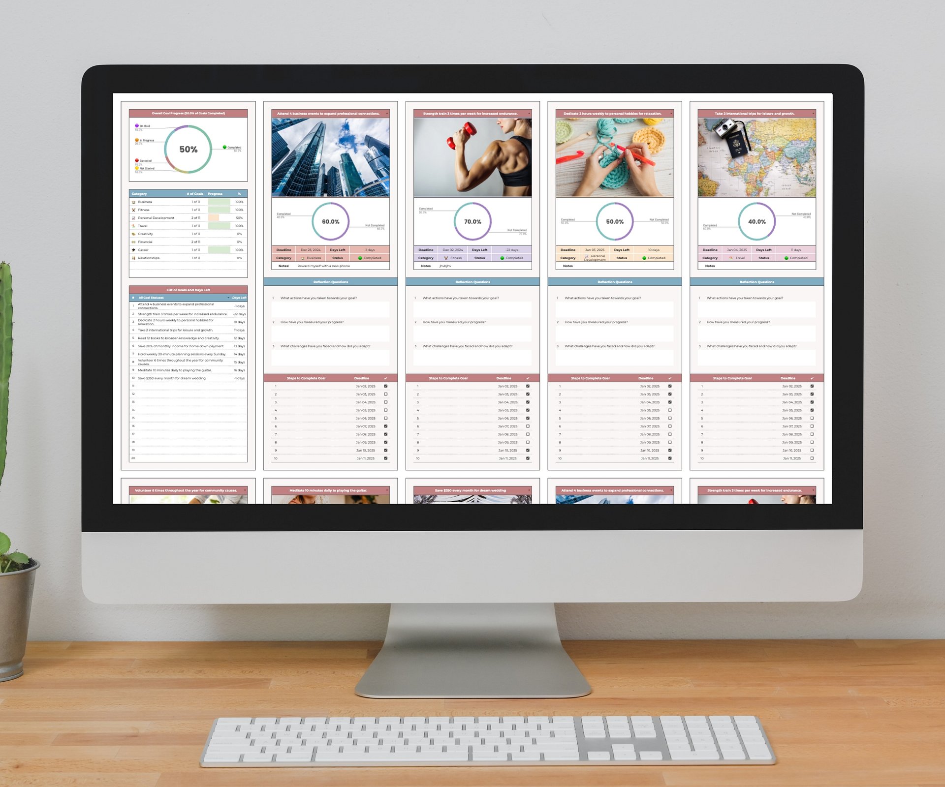 Goal Planner and Tracker, Google Sheets Template product image (8)
