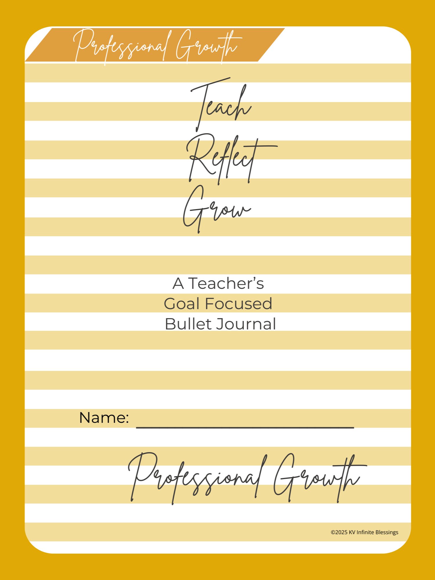 Professional Growth Journal – Printable Bullet Journal Layout for ...