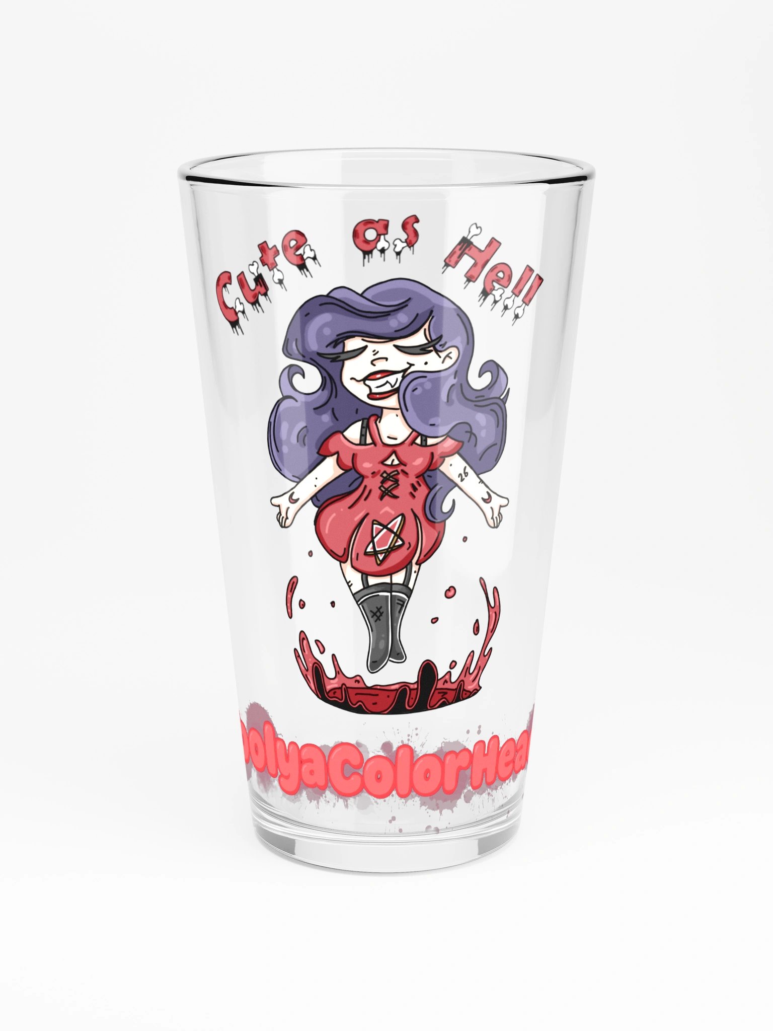 Cute As Hell Glass product image (3)