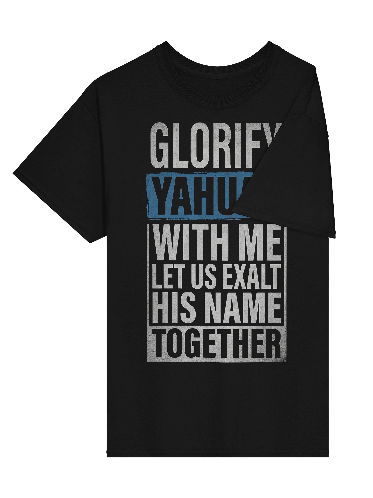 Glorify YAHUAH With Me Vintage Style T-Shirt | Tehillim 34:3 Vintage Style Tee product image (3)