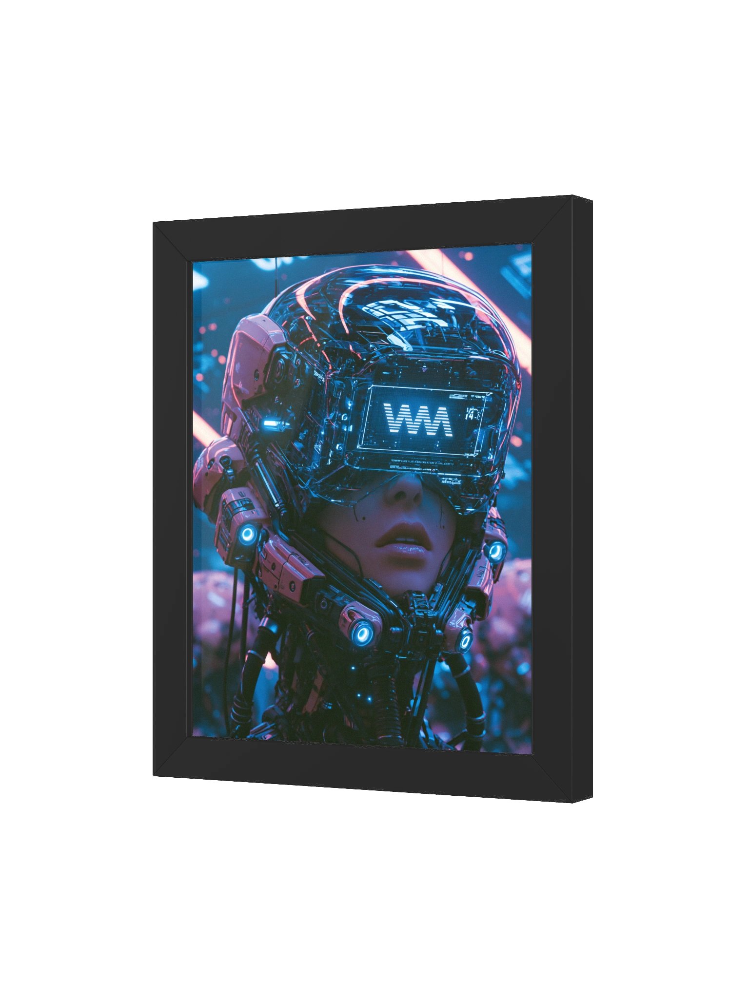 VVM Neon Cyborg Visor Framed Poster product image (16)
