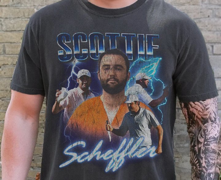 Scottie Scheffler Retro Bootleg Golf Tee | Vintage 90s Scottie Shirt product image (1)