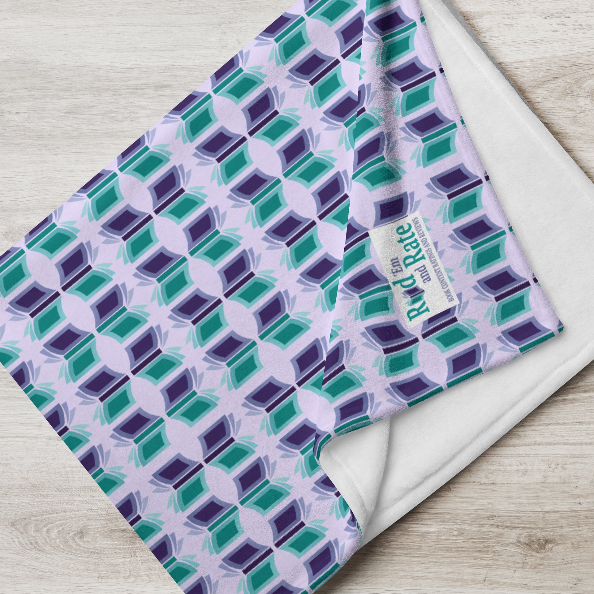Bookish Blanket (Light Purple Background) product image (7)
