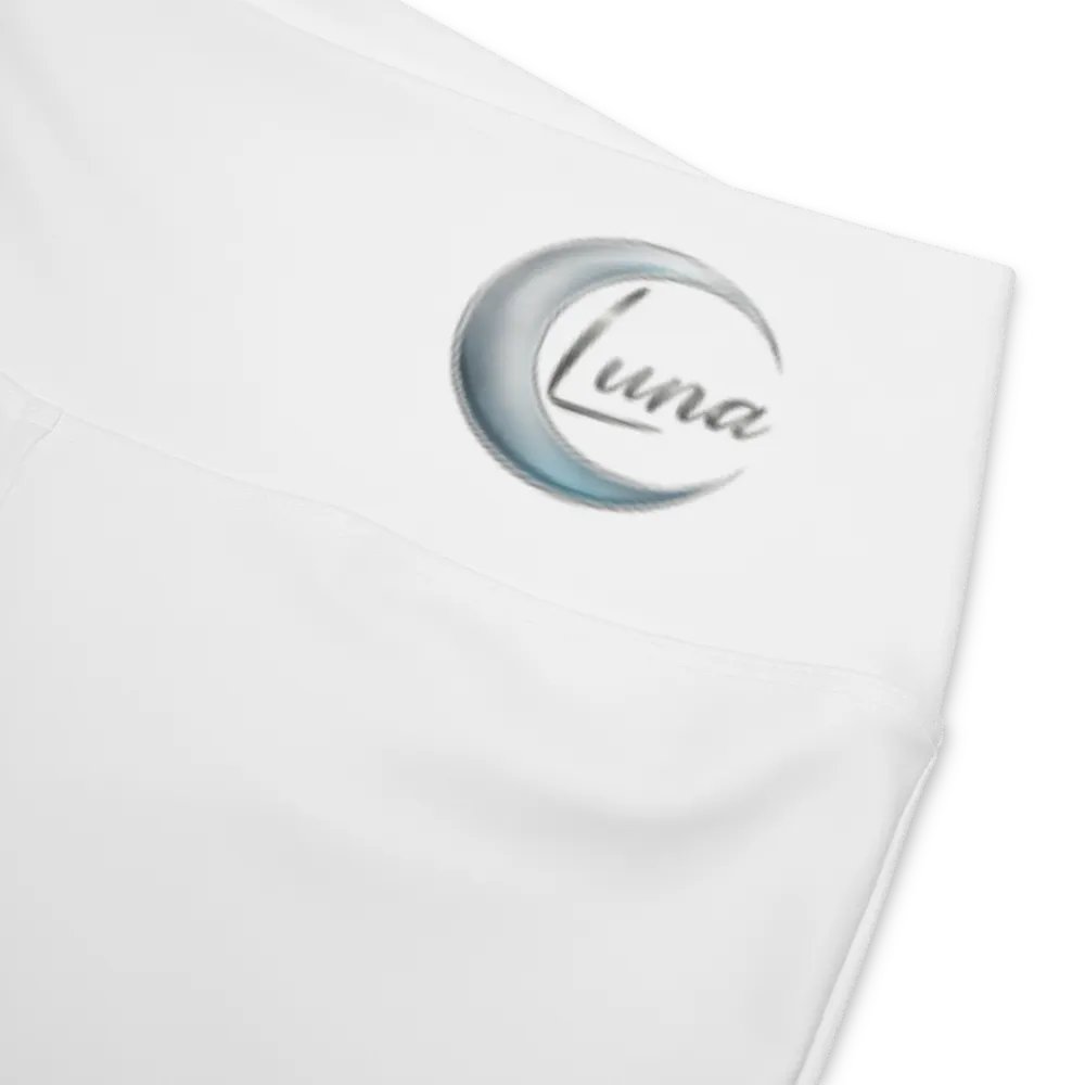 Luna Women's High-Waisted Flare Leggings with UPF 50+ and Recycled Fabric - White product image (3)