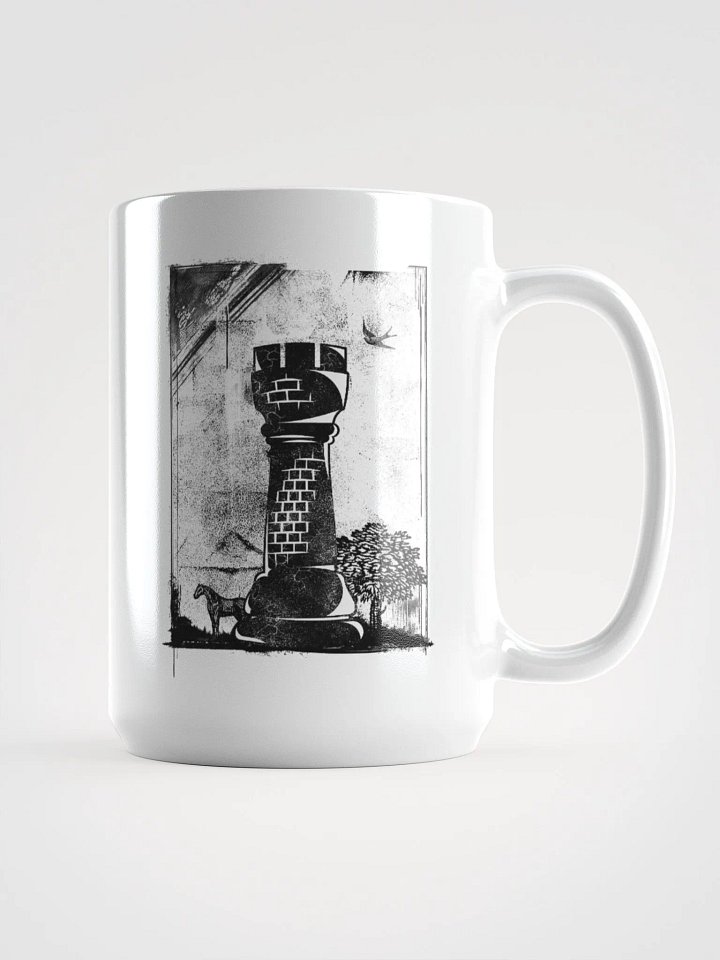 Grunge Chess: Medieval Rook 15 oz. mug product image (1)
