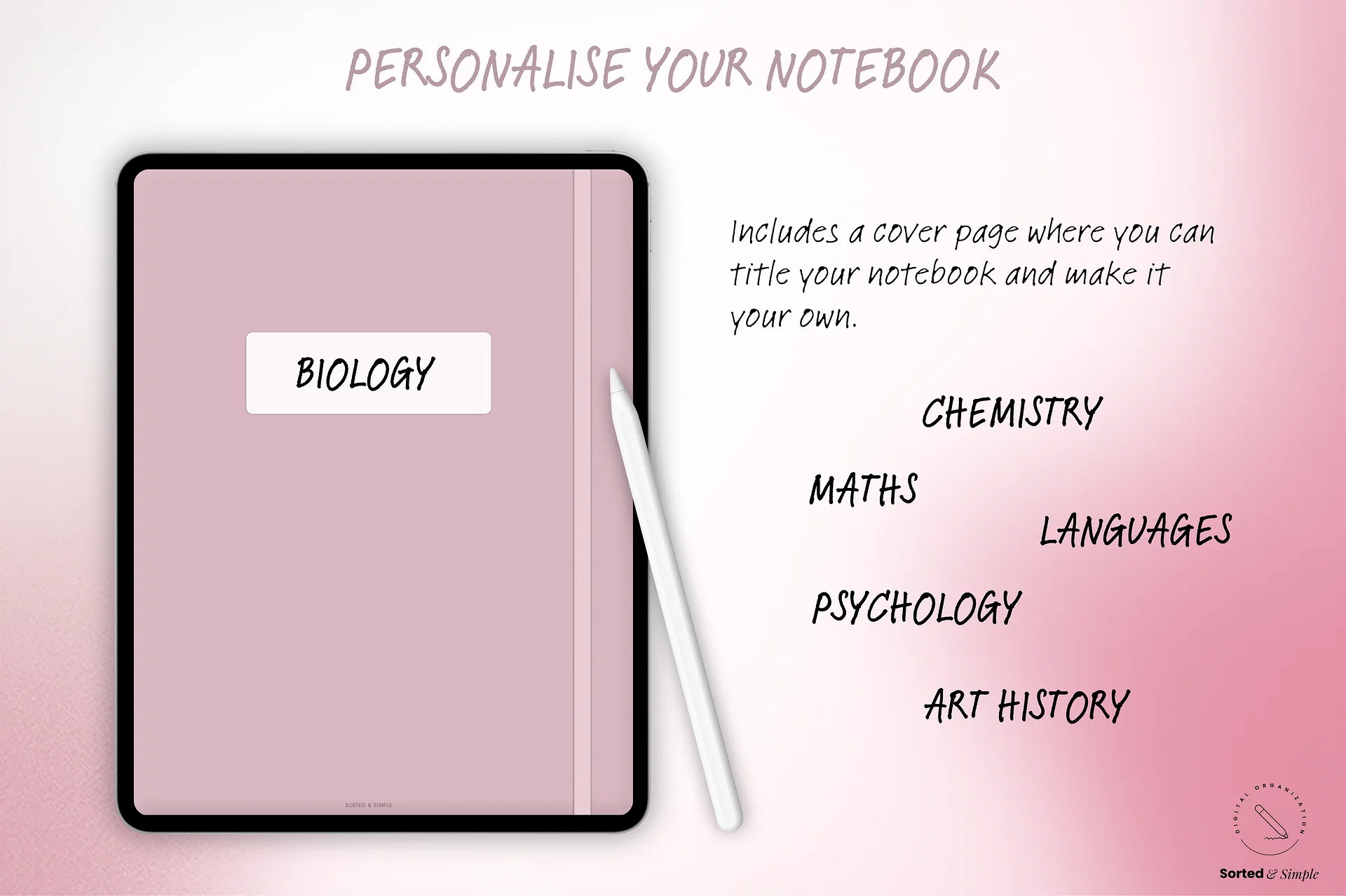 Smart Digital Notebook - Blush Pink product image (7)