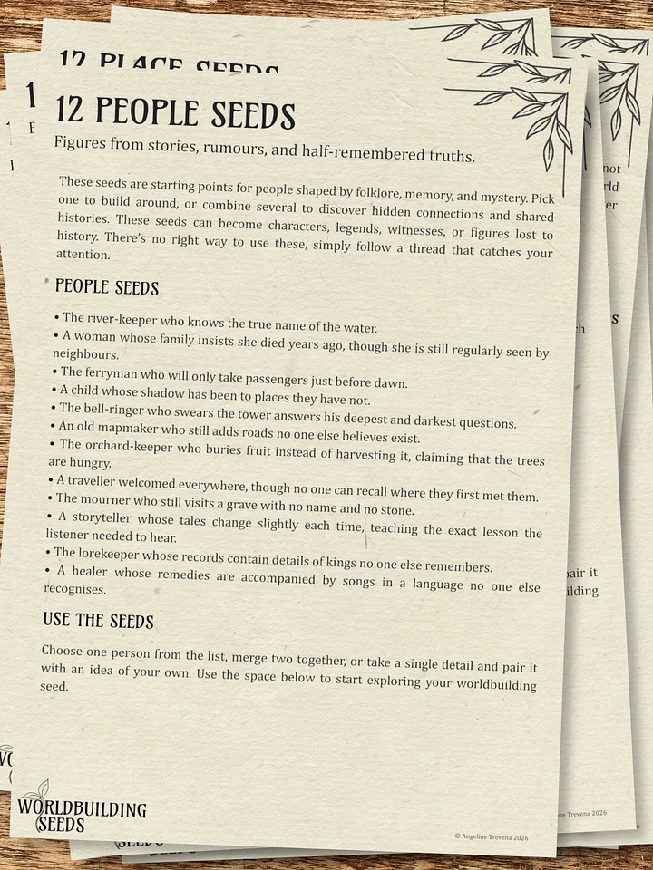 The Worldbuilding Seeds Folklore Pack product image (2)