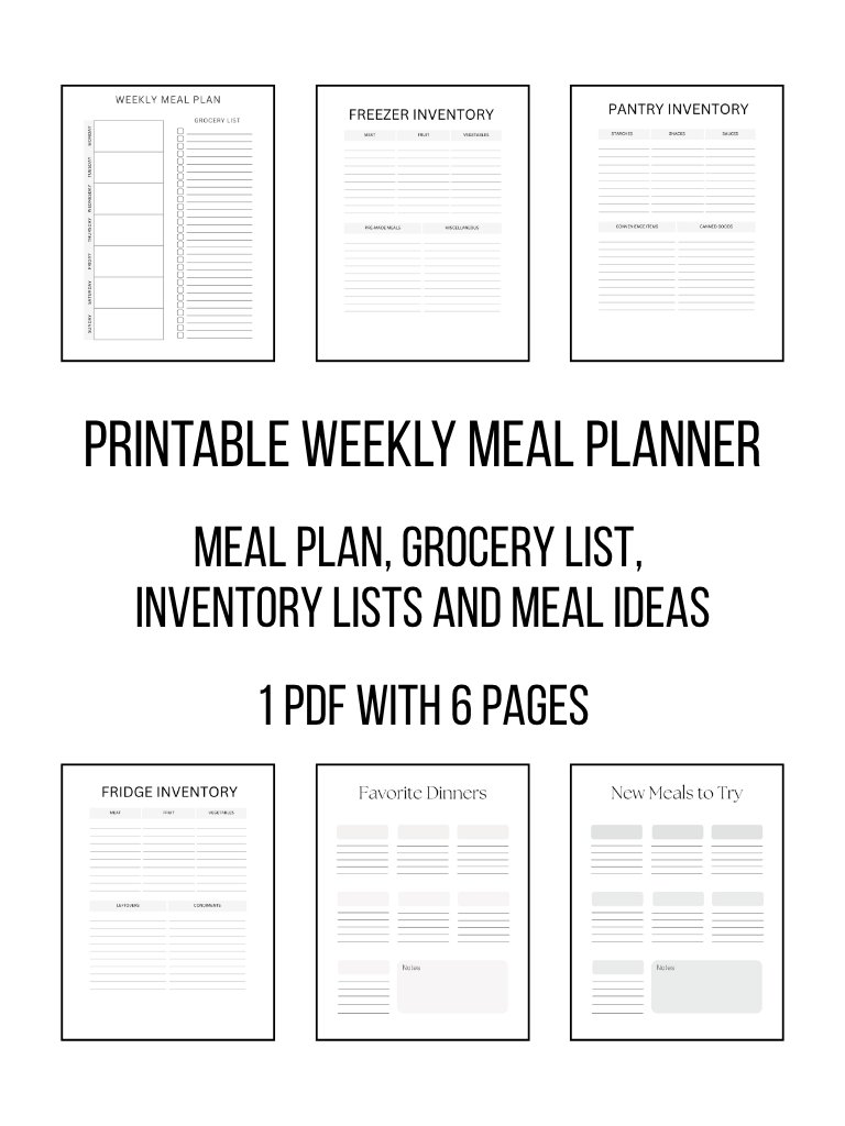 Meal Planner - Printable PDF product image (1)