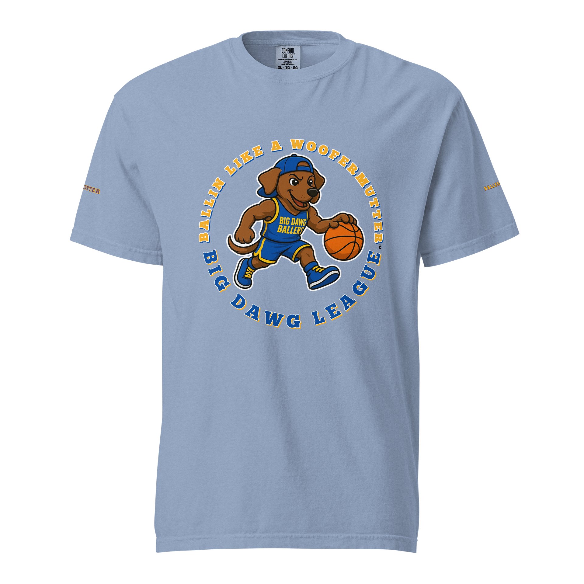 Brown Labrador Ballin Like A WooferMutter™ Unisex Garment-Dyed Heavyweight T-Shirt product image (8)