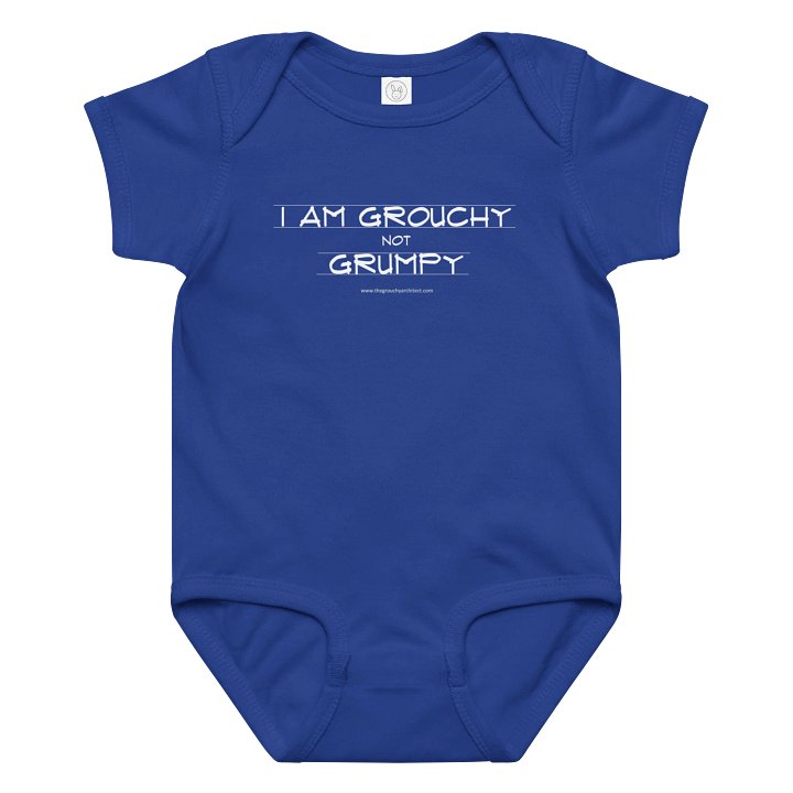 Grouchy Baby Bodysuit - ROYAL BLUE product image (1)