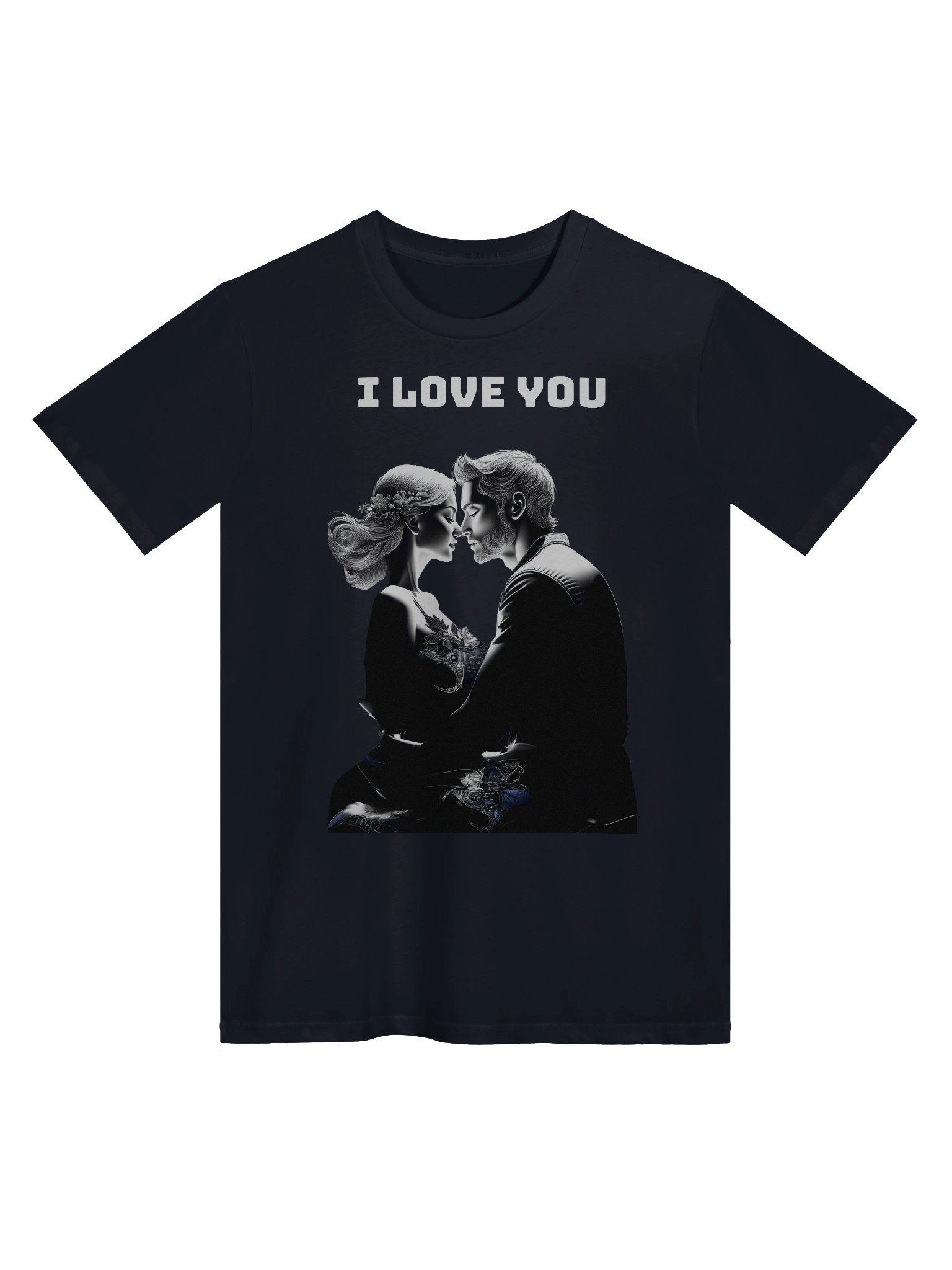 Black I Love You T-Shirt unisex product image (1)