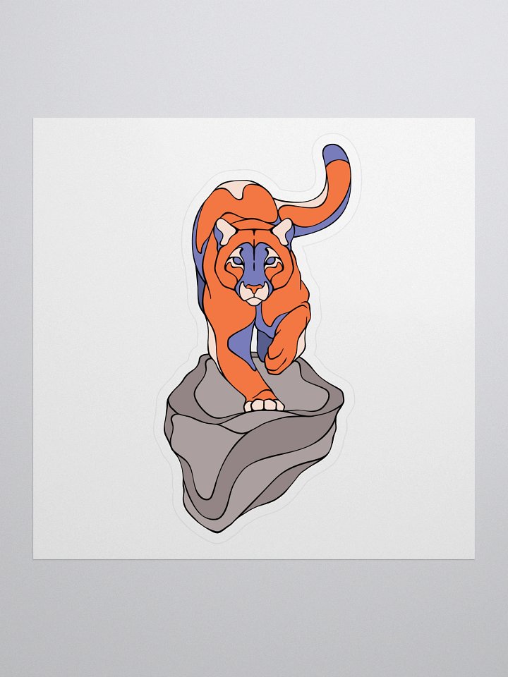 Puma's Gaze - Large Kiss Cut Sticker product image (1)