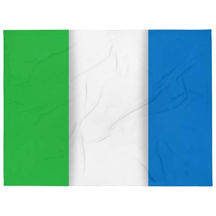 Green White Blue Flag Colored Throw Blanket product image (1)