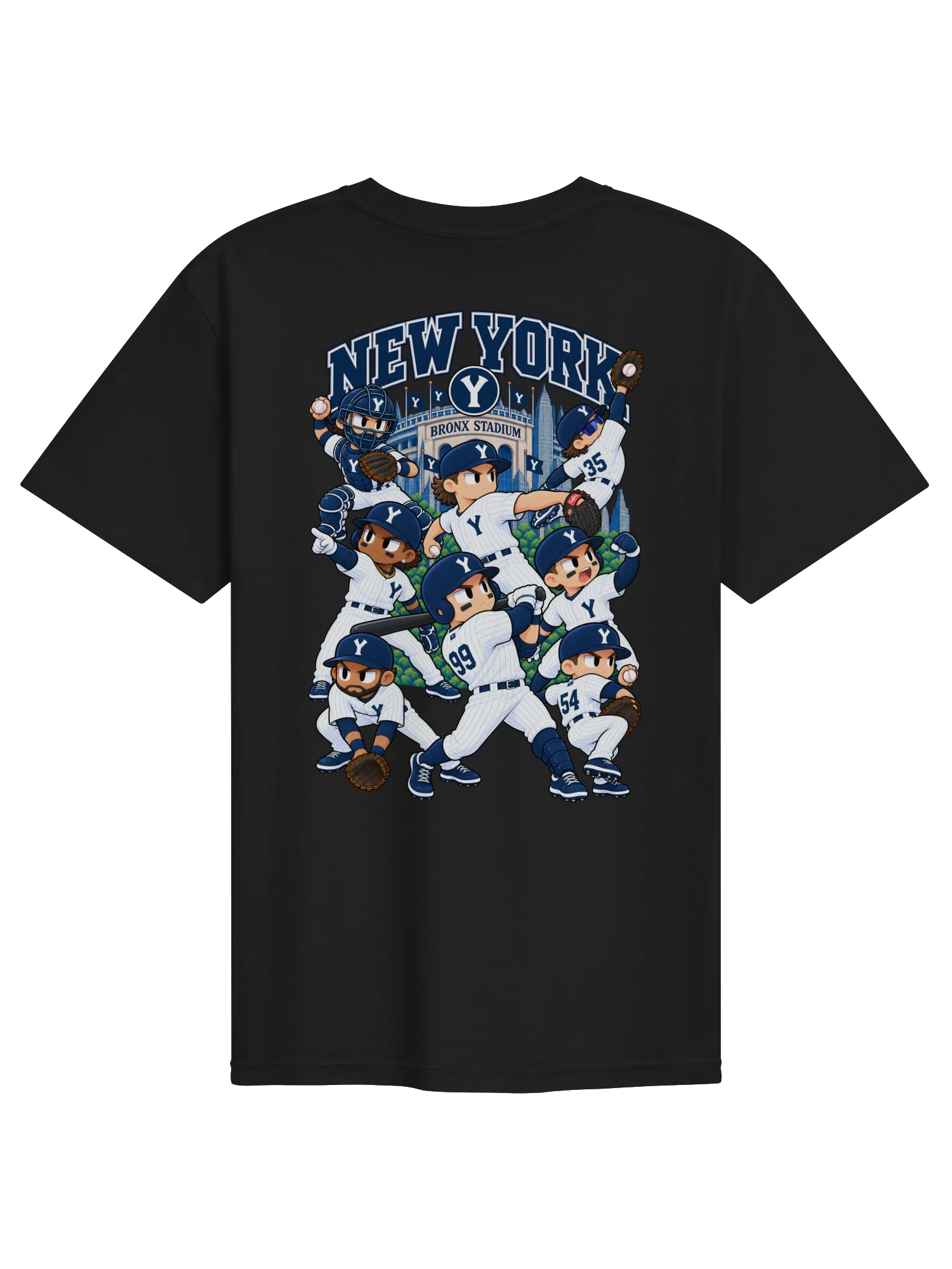 New York Bronx Baseball 2026 Animated Player Back Print T-Shirt product image (2)