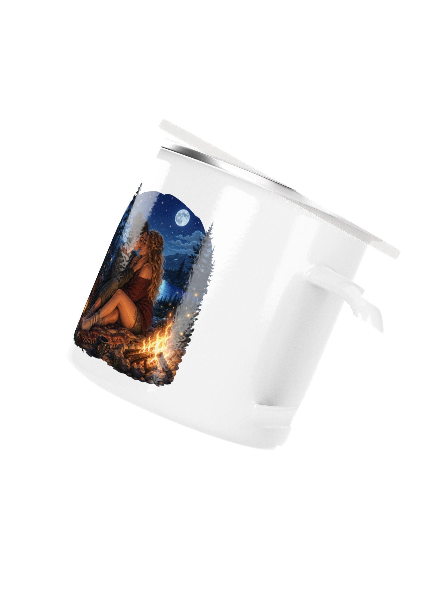 Sapphic Campfire Enamel Mug product image (3)