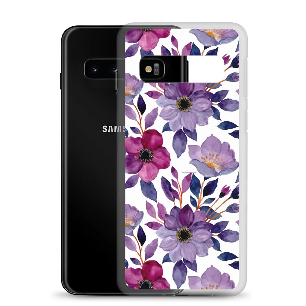 Purple Whimsical Floral Samsung® Clear Case product image (22)