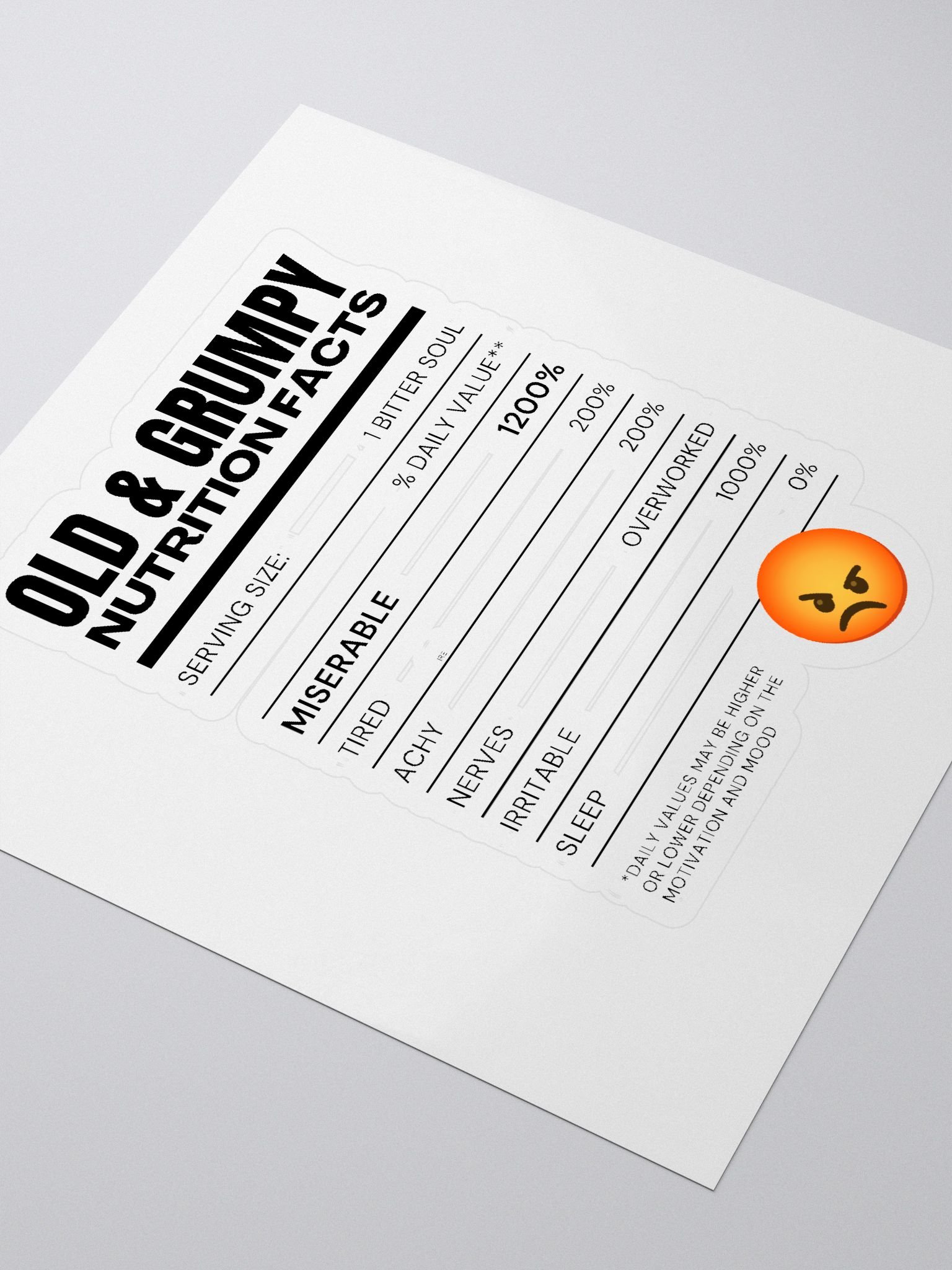 OLD & GRUMPY STICKER product image (3)