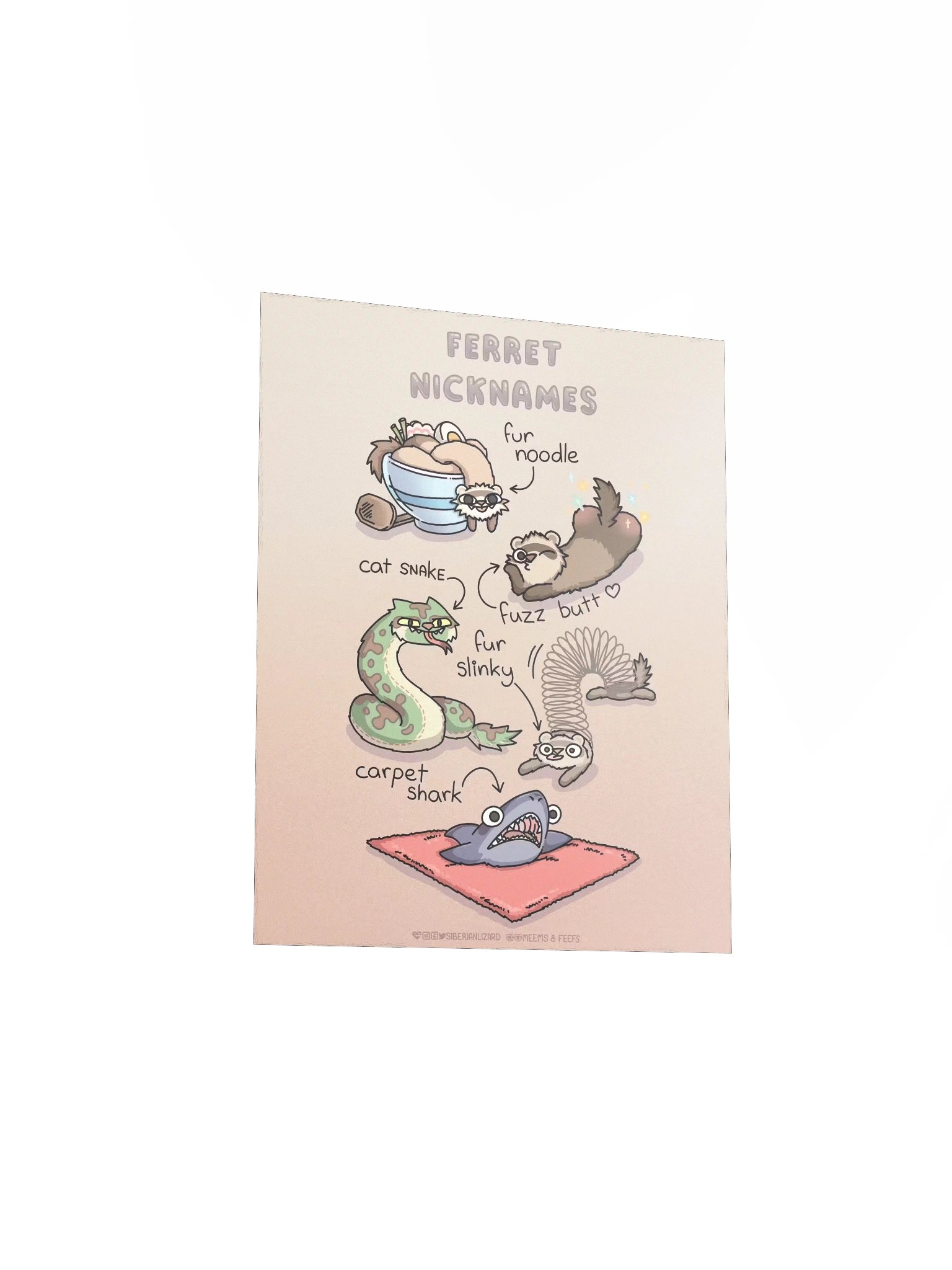 Ferret Nicknames | Bestselling Poster product image (3)