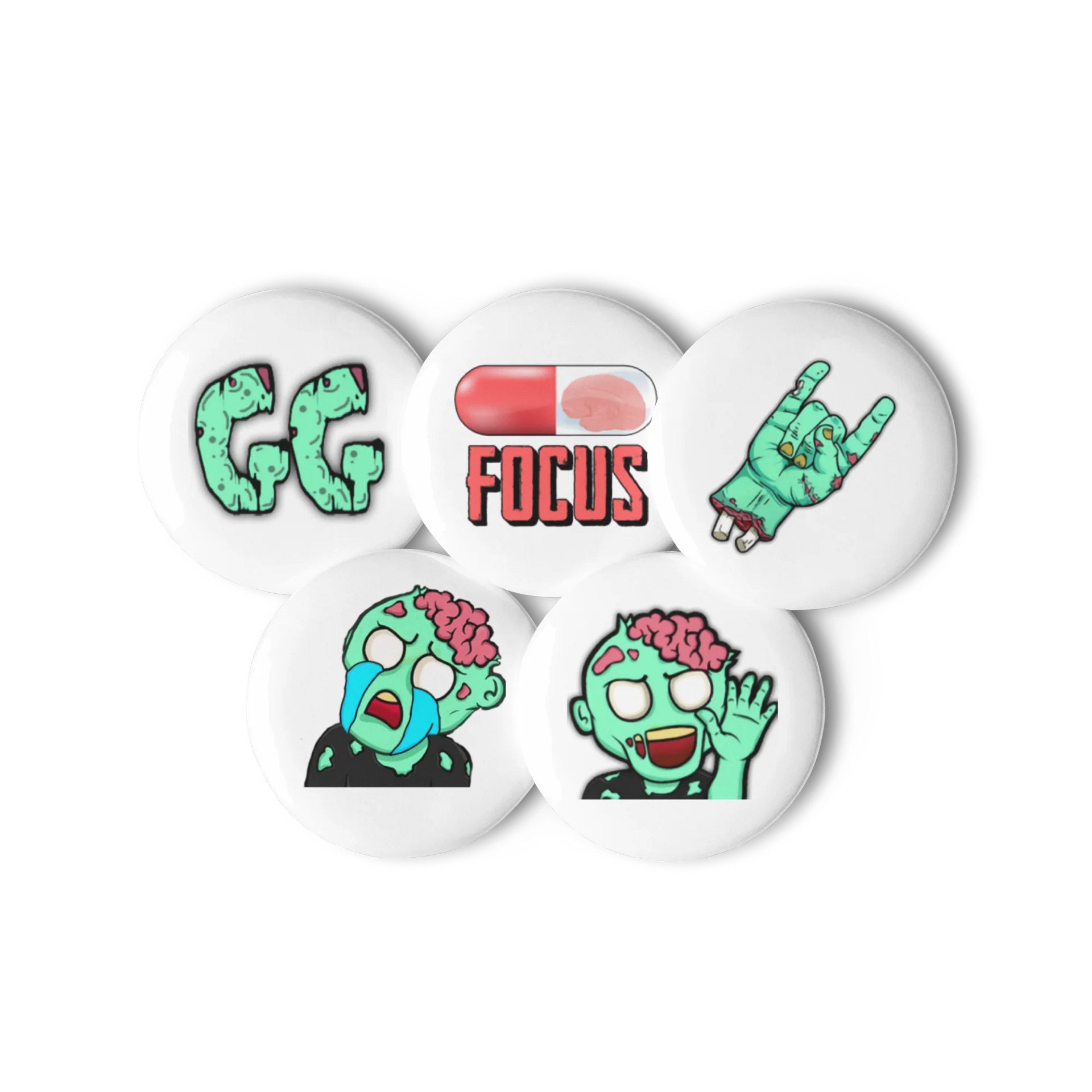 KillrZombie Emote Pin Buttons Set 2 product image (3)