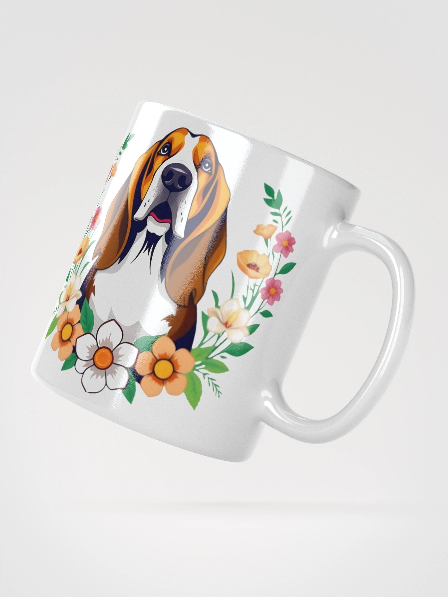 Floral Basset Hound Mug product image (5)