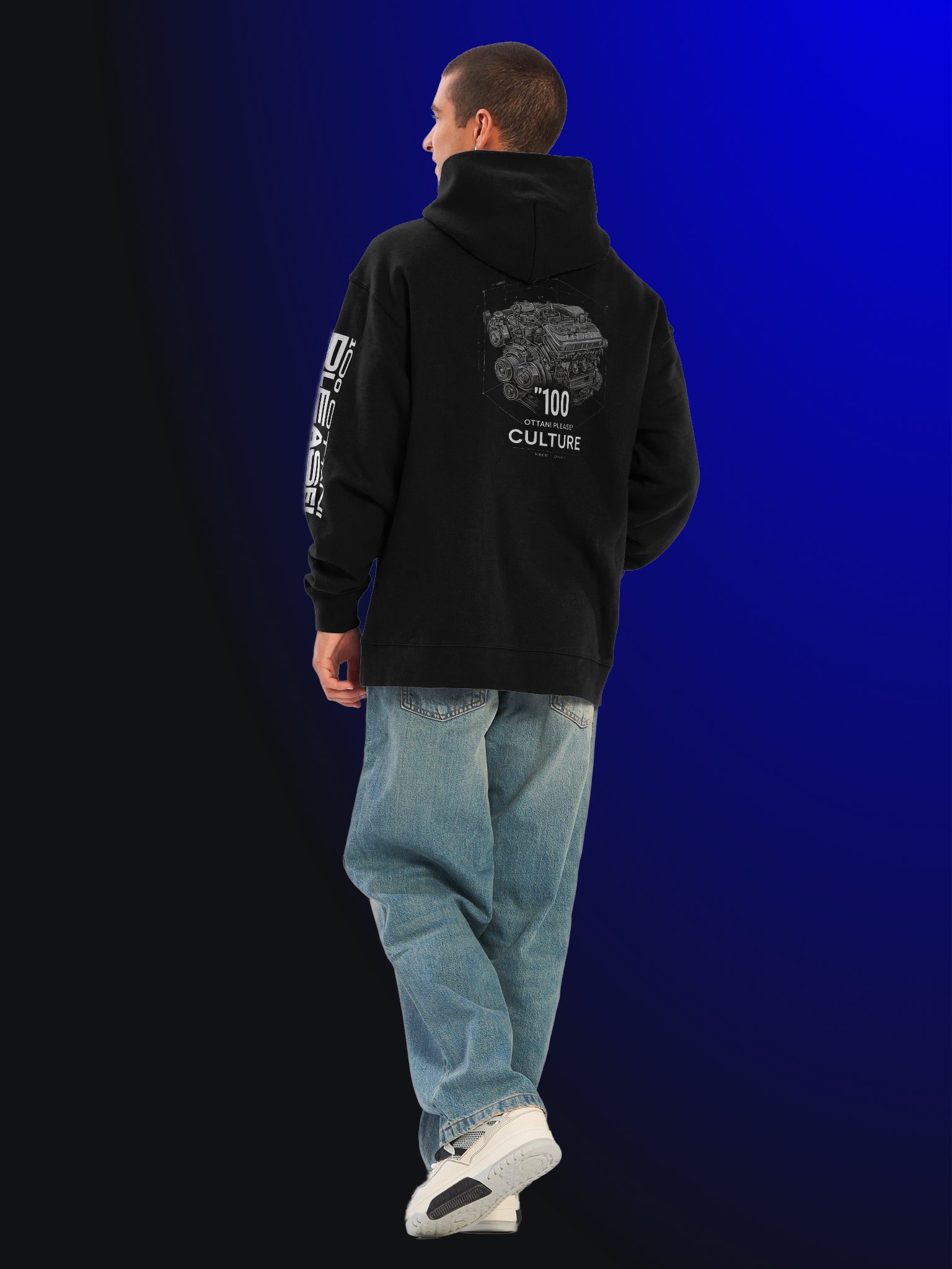 100 Ottani Please!™ Premium Oversized Racing Streetwear Hoodie | Heat Cycle Edition product image (2)