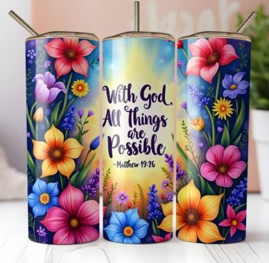 With God All Things are Possible Stainless Steel Tumbler product image (1)